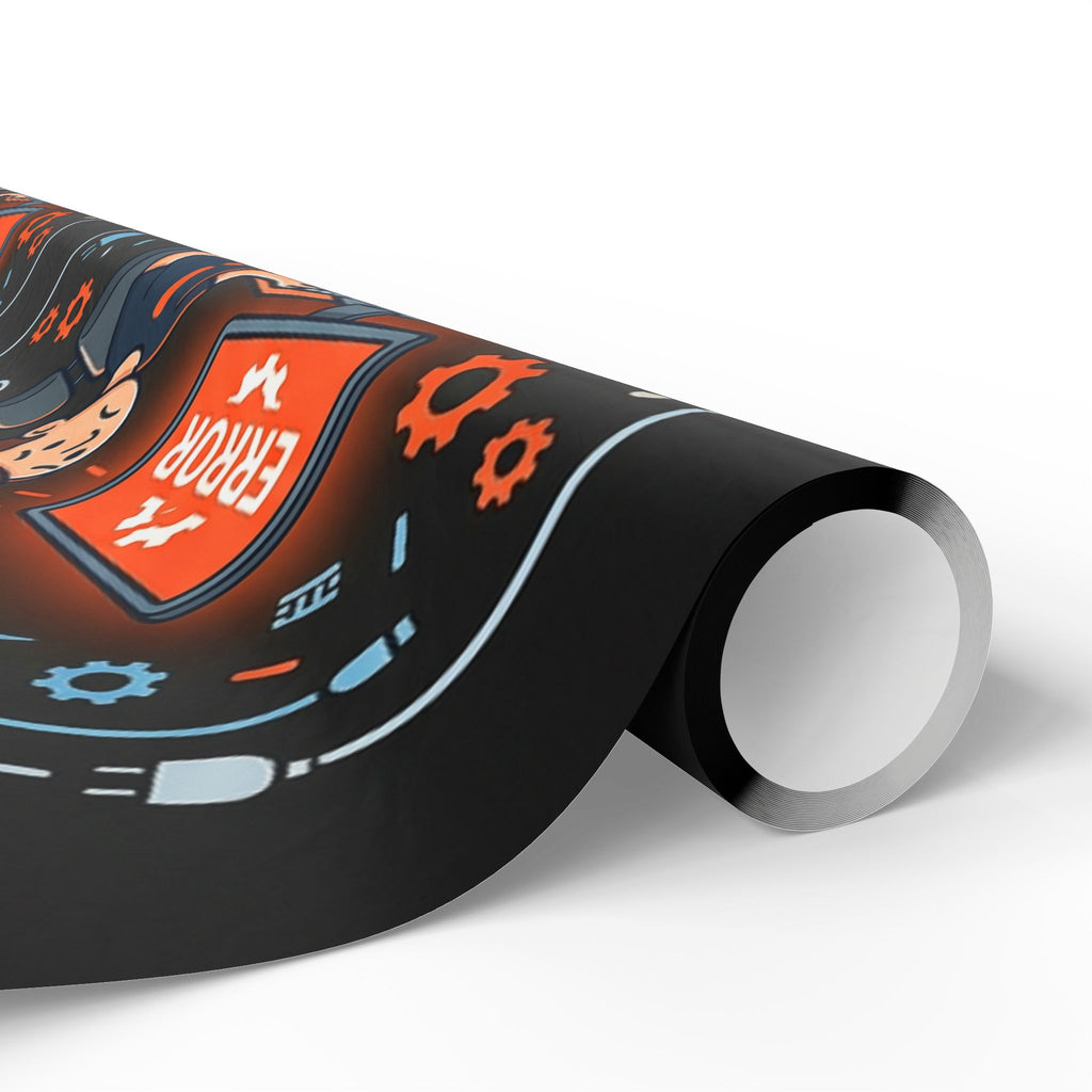 "Problem Exists Between Chair & Keyboard" Funny Tech Gift Wrap IT Humor Wrapping Paper