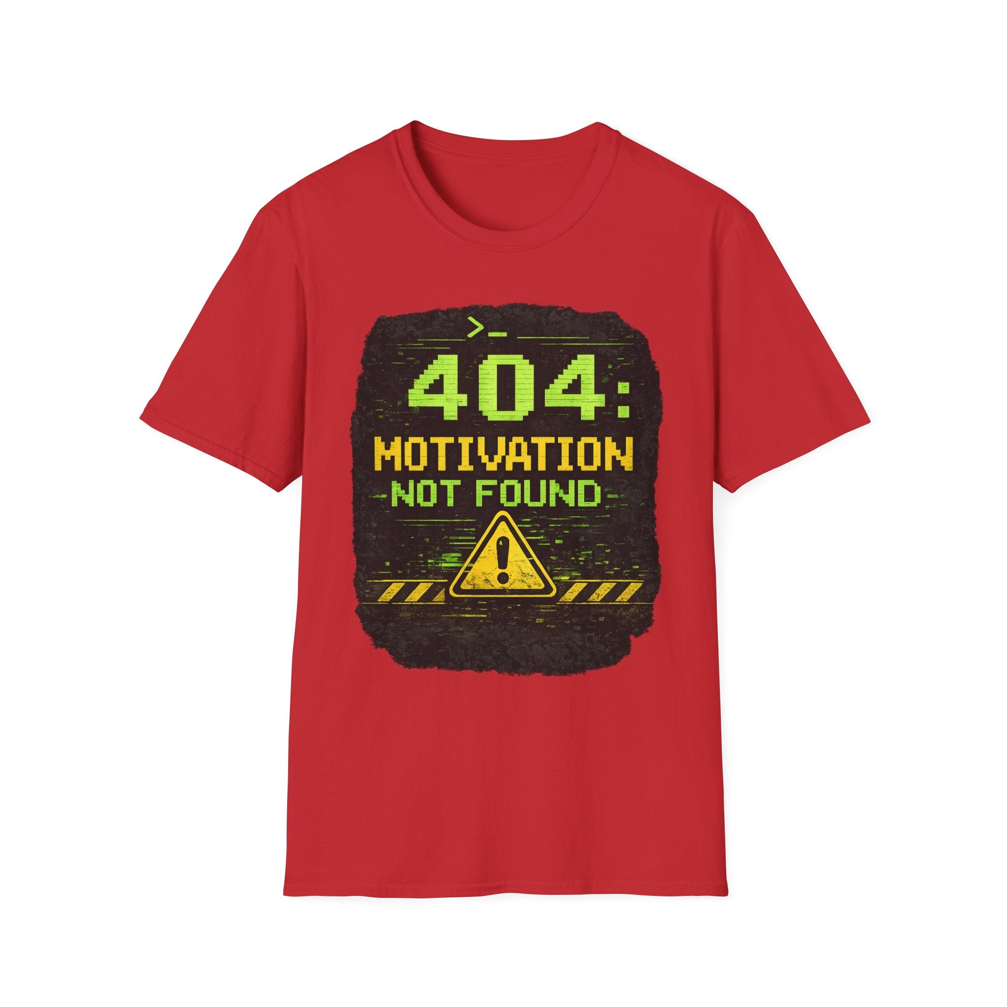 "404: Motivation Not Found" Funny IT Graphic Tee- Tech Humor T-Shirt