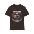 "Problem Exists Between Chair & Keyboard" Funny IT T-Shirt — Tech Coder Humor Graphic Tee