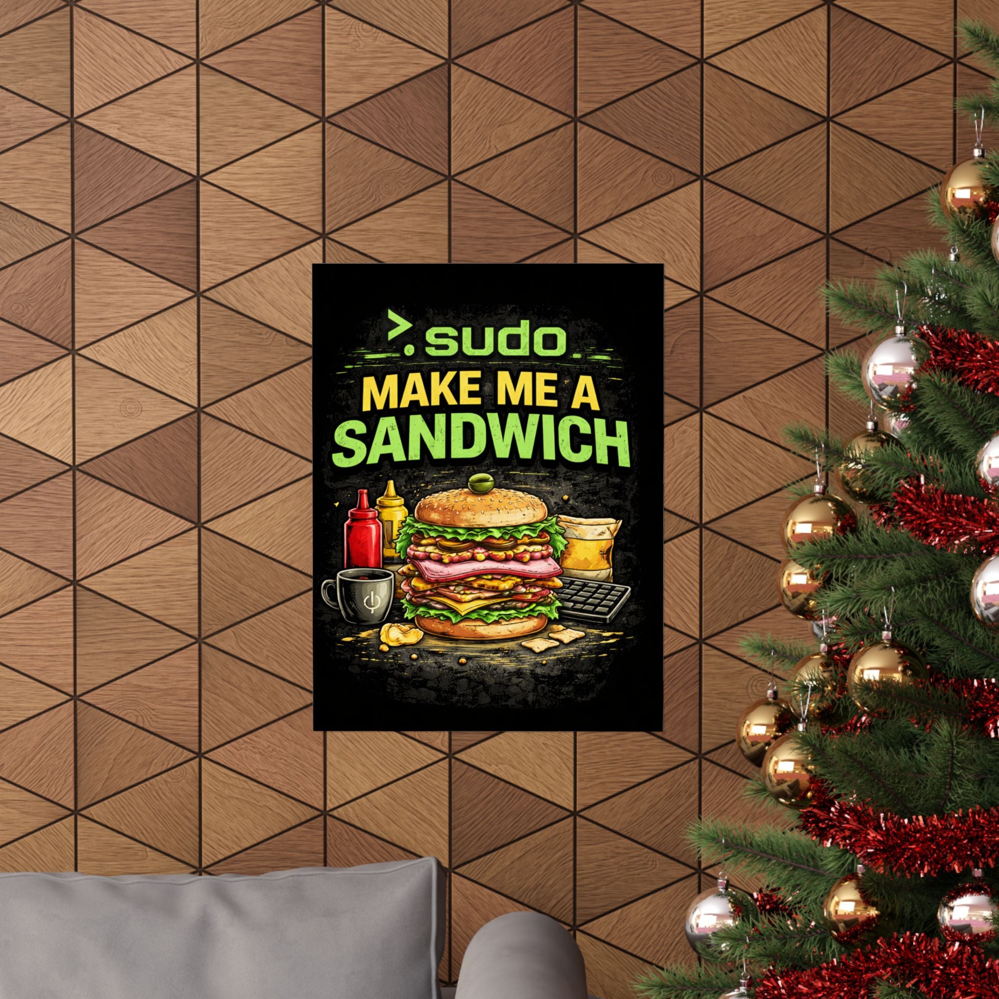 ">.Sudo Make Me A Sandwich" Geek Tech Humor Funny IT Matte Vertical Posters