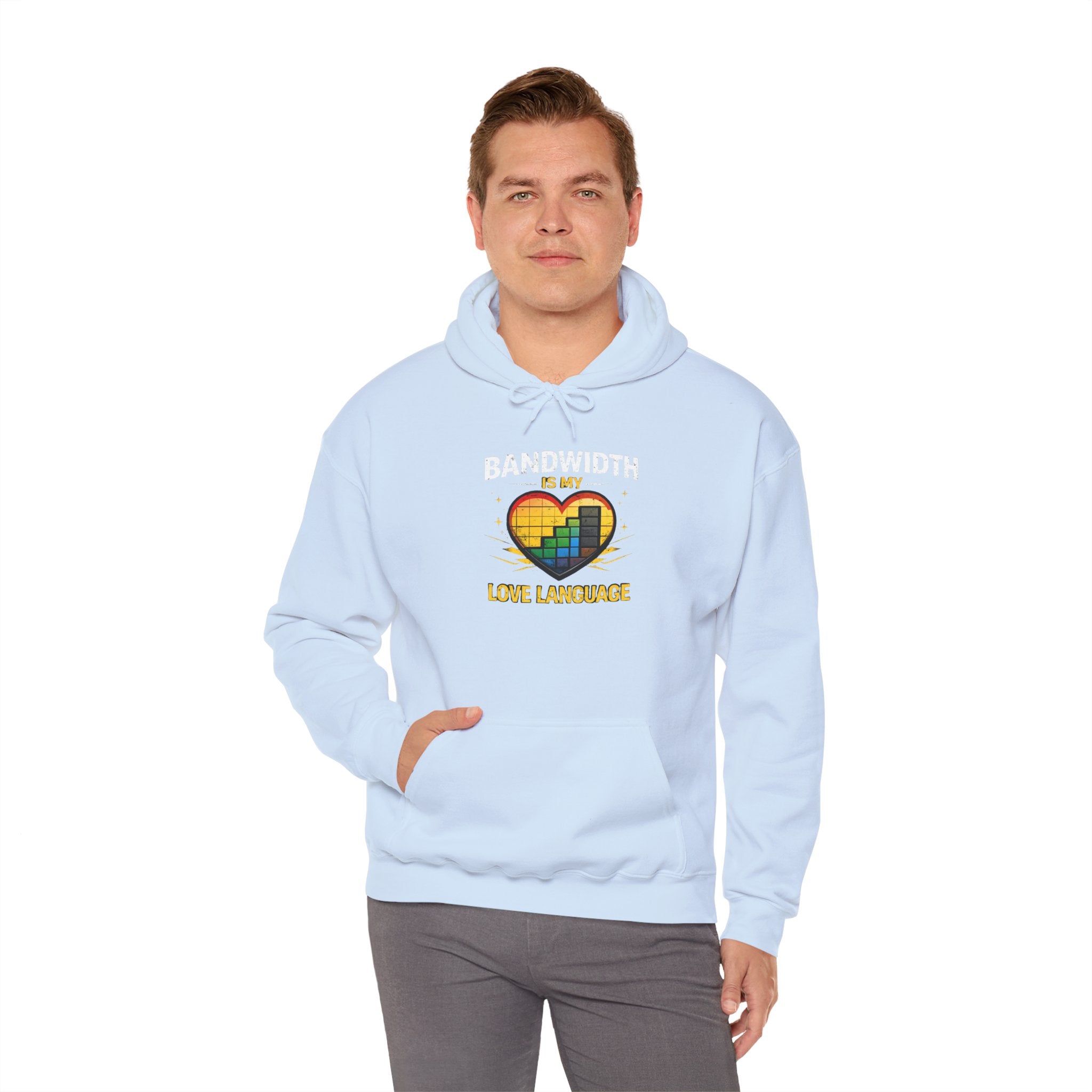 "Bandwidth is my Love Language" Tech Humor Unisex Heavy Blend™ Hoodie