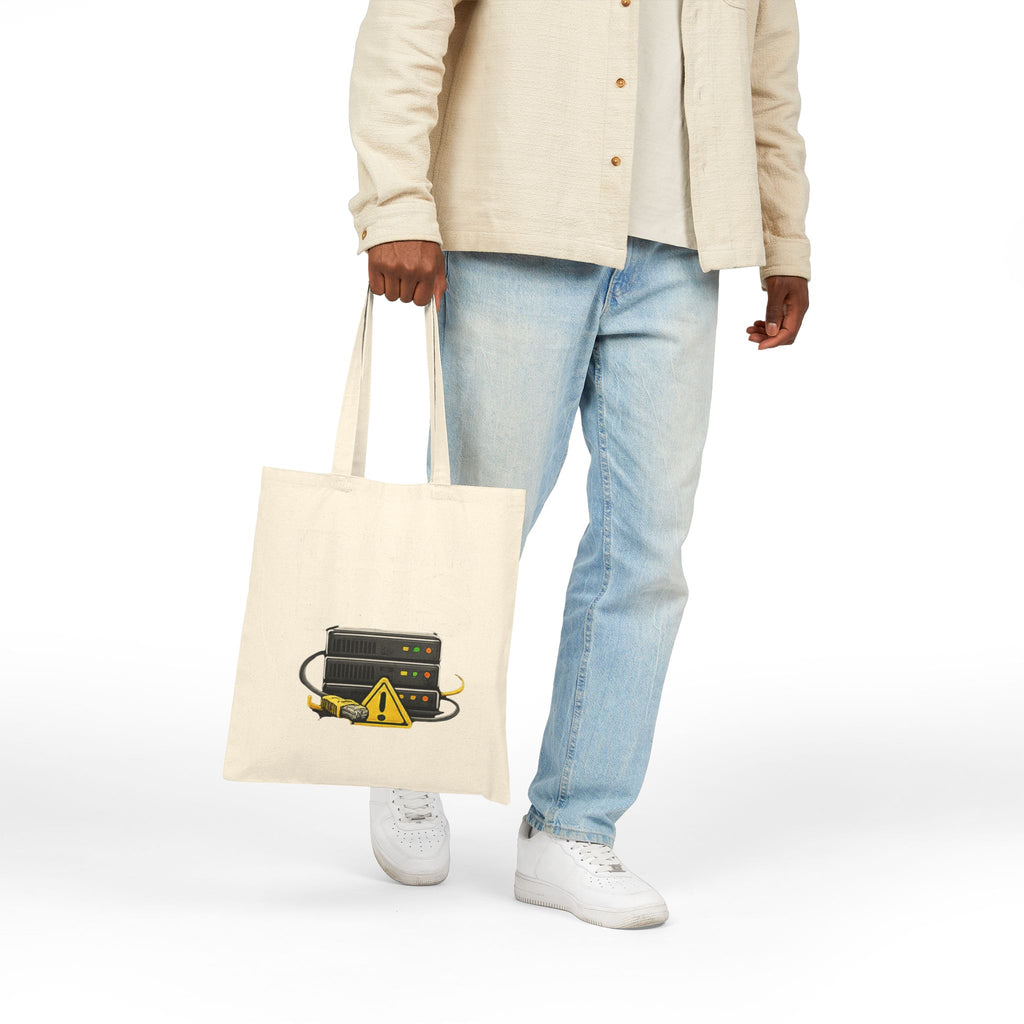 "It's Always DNS" Humorous IT Tote Bag — Techie Data Center Canvas Tote