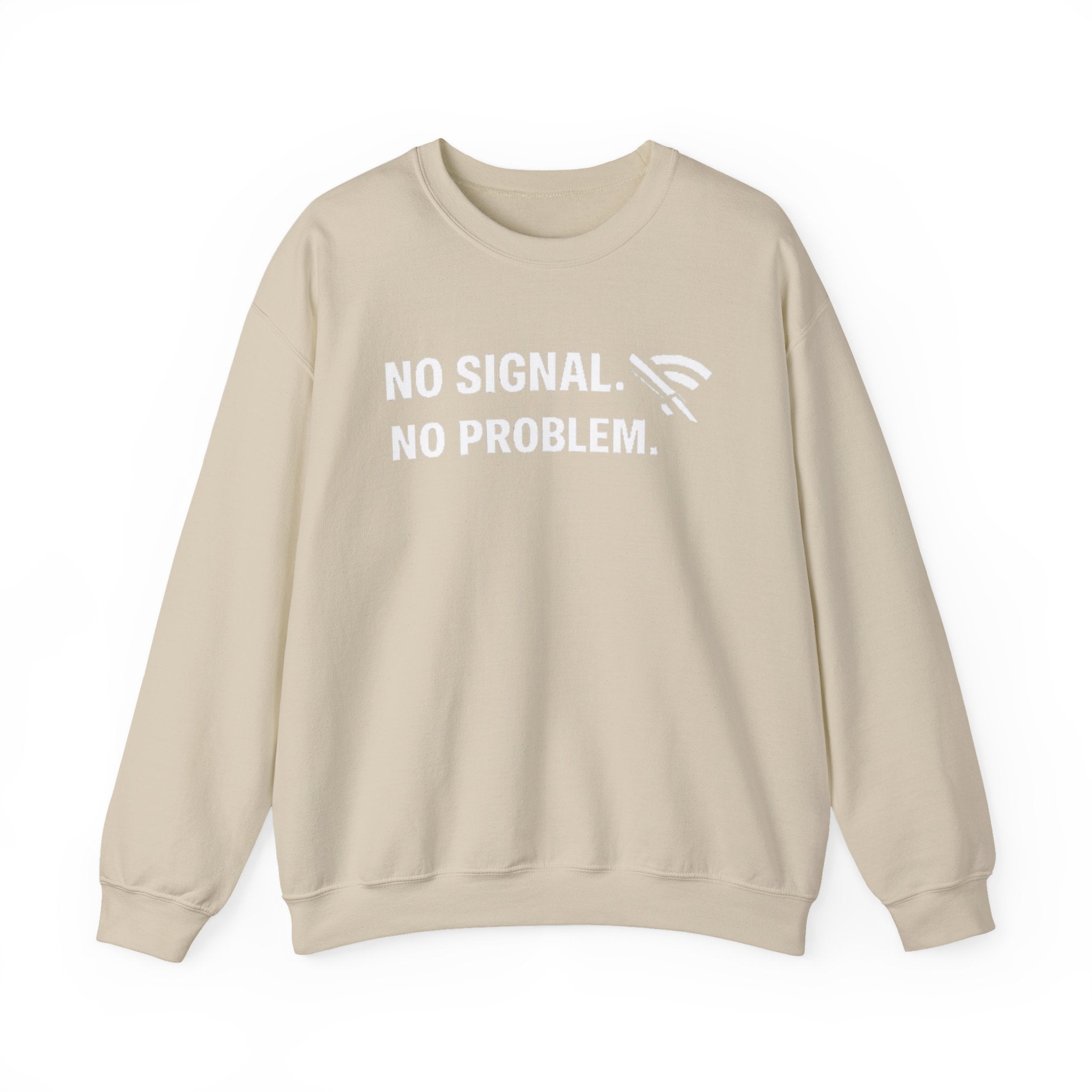 "No Signal, No Problem" Unisex Heavy Blend™ Tech Humor Crewneck Sweatshirt