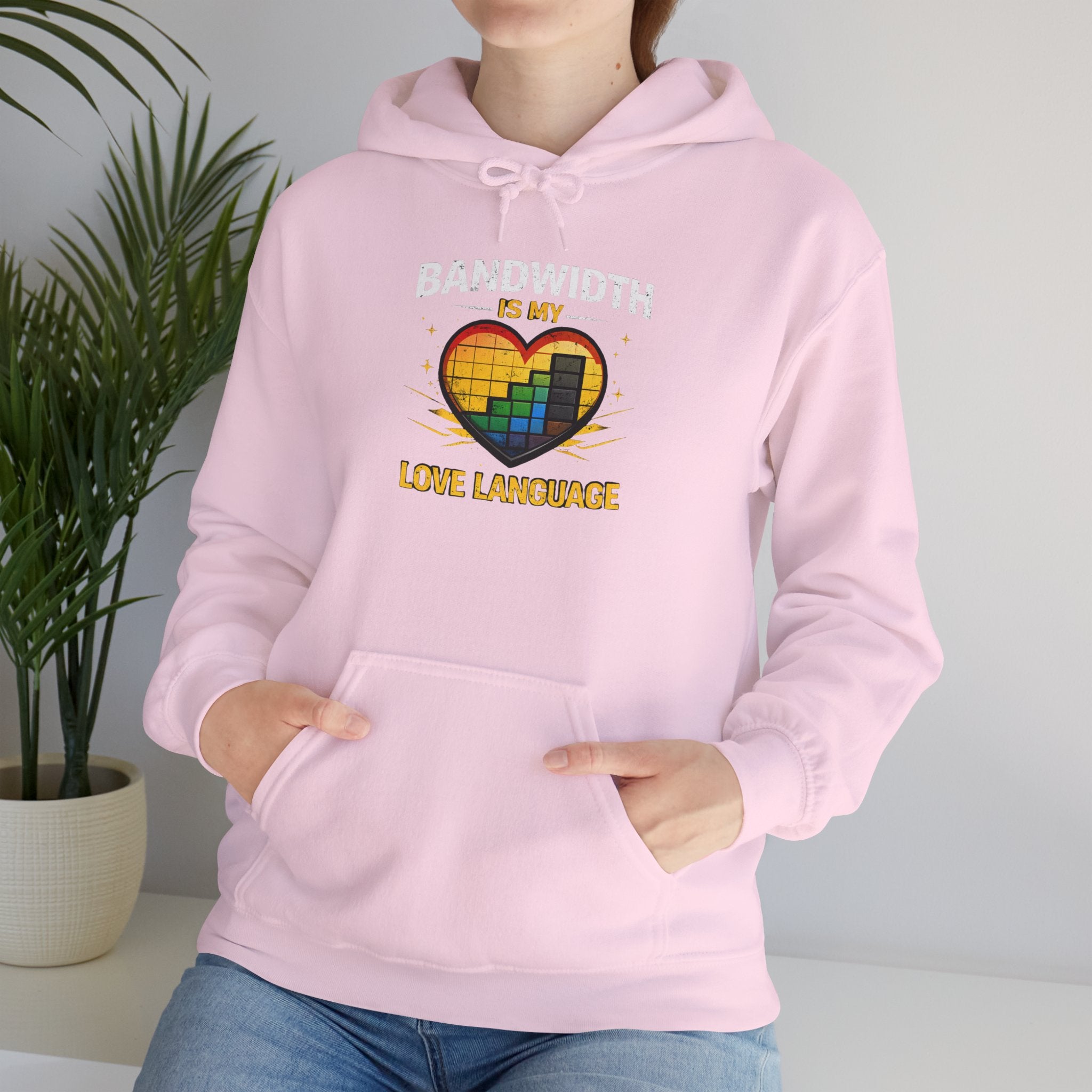 "Bandwidth is my Love Language" Tech Humor Unisex Heavy Blend™ Hoodie