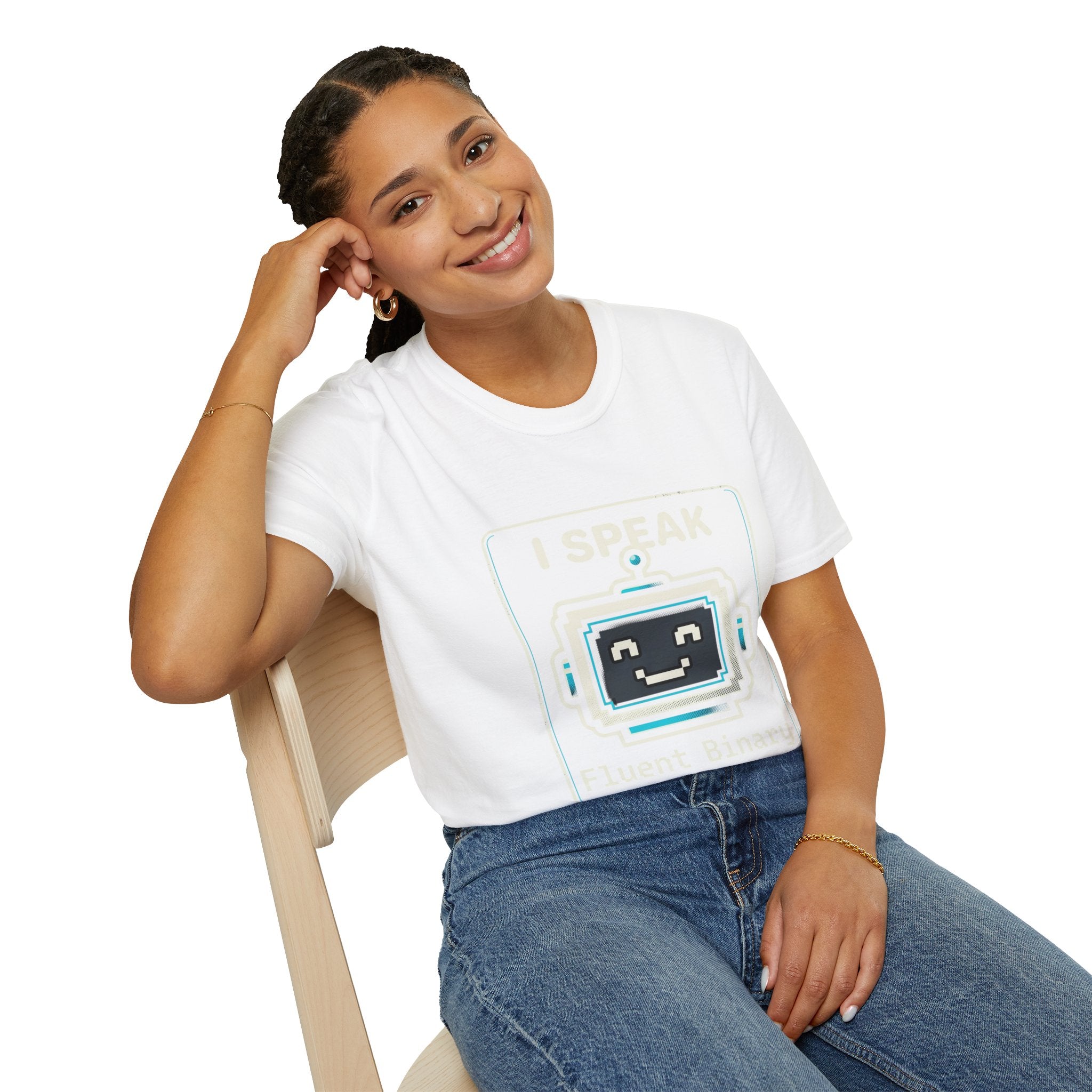 "I Speak Fluent Binary" Funny IT Programmer Tech Humor Graphic Tee