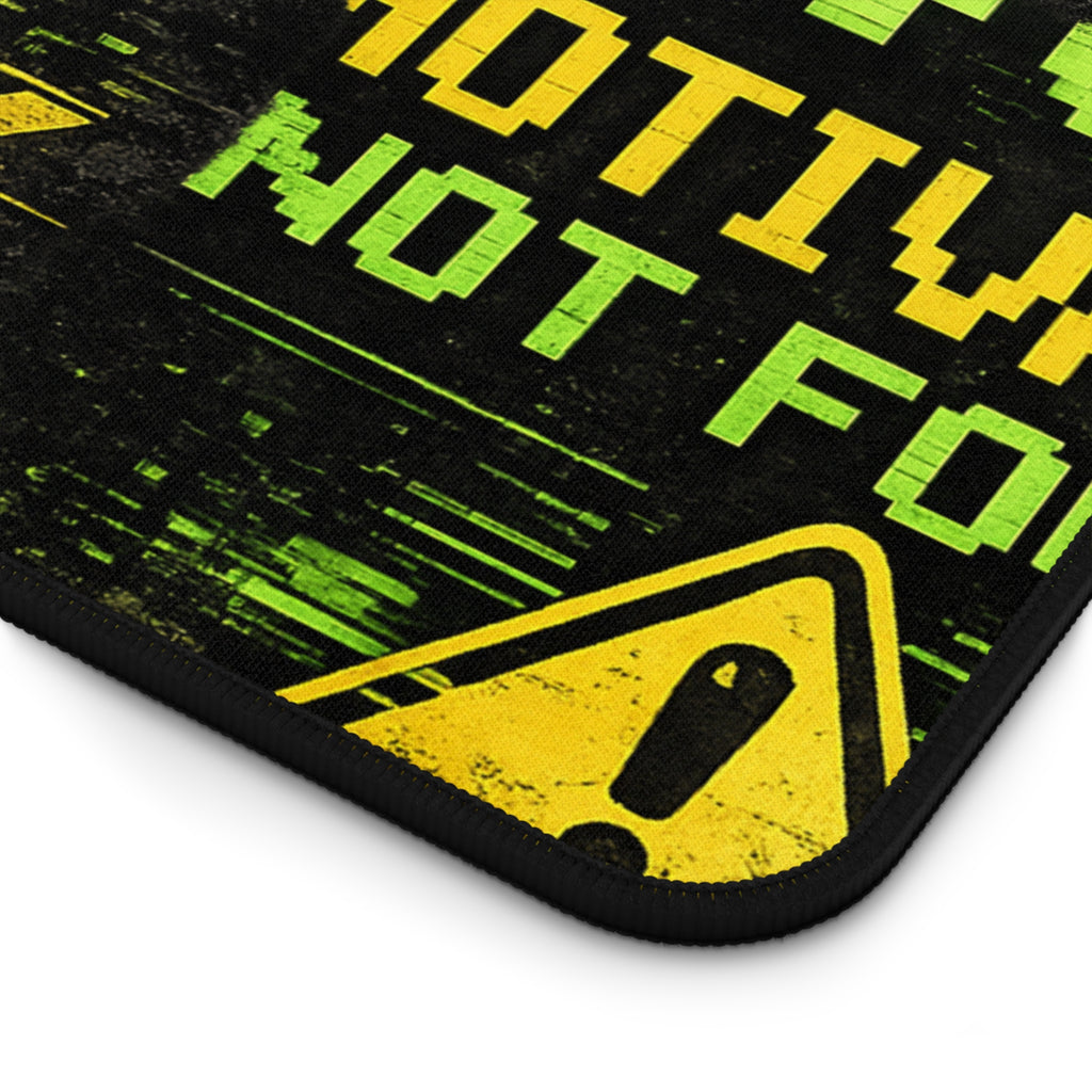 "404 Motivation Not Found" Funny IT Mouse Pad Gamer/Programmer Tech Humor Desk Mat