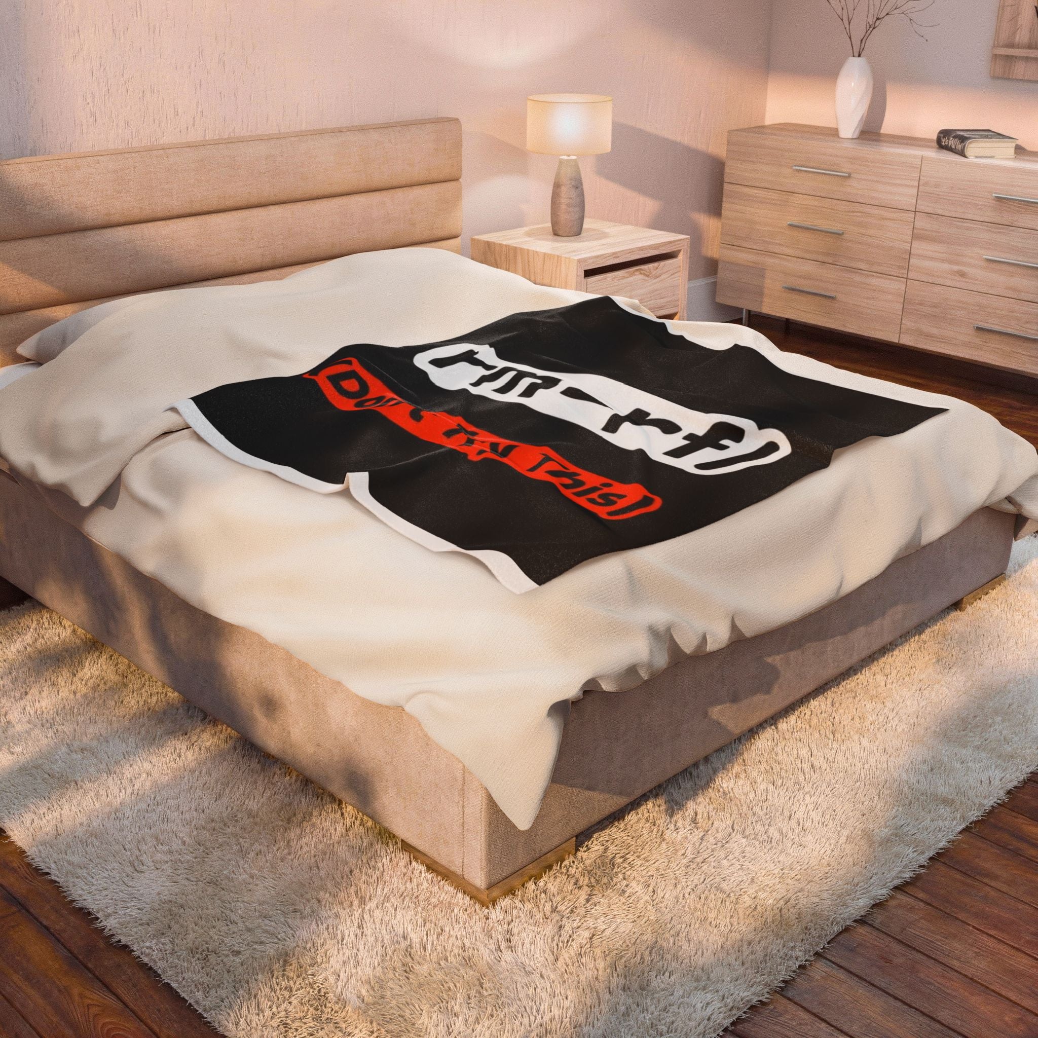 "rm -rf/ (Don't Try This)" Tech Humor Funny IT Velveteen Plush Blanket