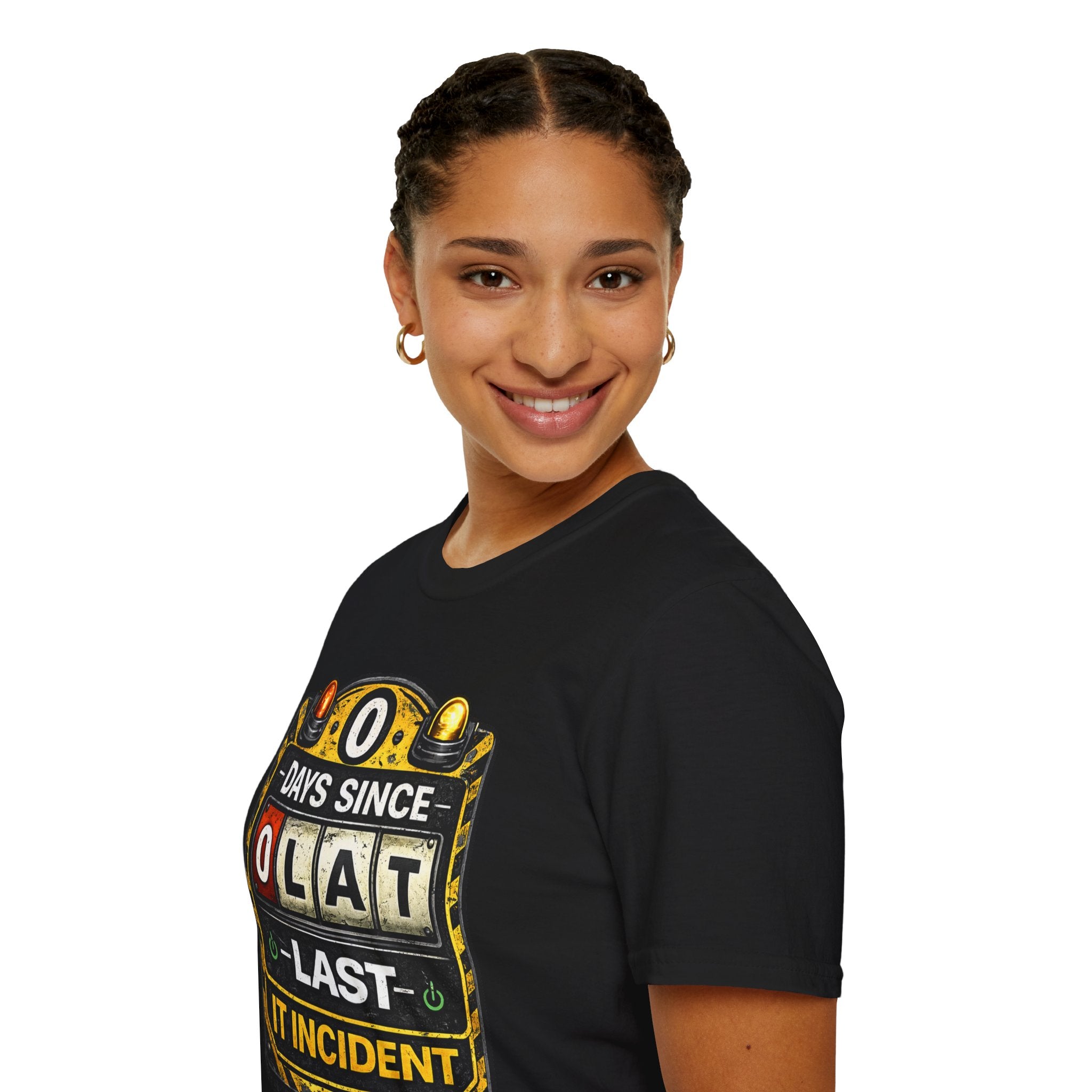 "0 Days Since Last IT Incident" Funny IT Tech Humor T-Shirt