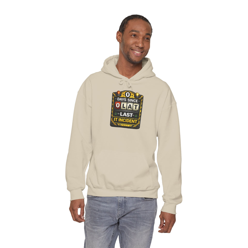 "0 Days Since Last IT Incident" Tech Humor Unisex Heavy Blend™ Hoodie