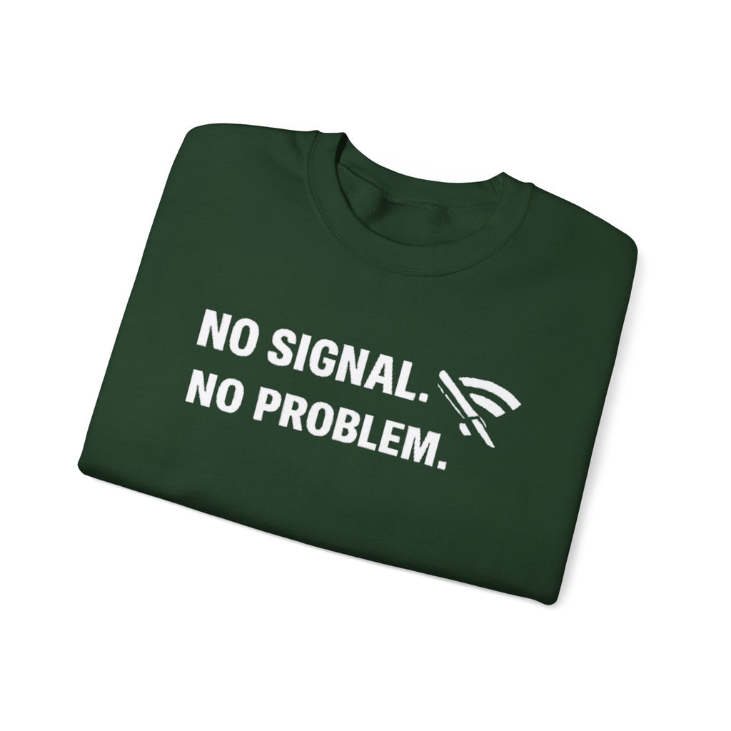 "No Signal, No Problem" Unisex Heavy Blend™ Tech Humor Crewneck Sweatshirt