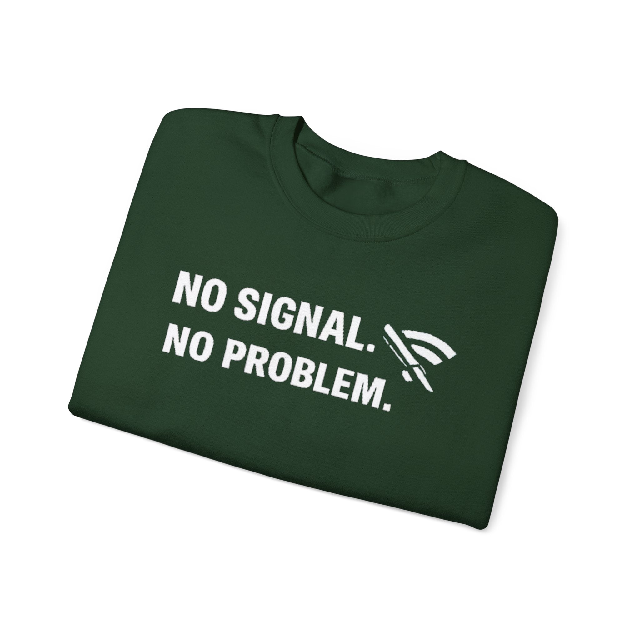 "No Signal, No Problem" Unisex Heavy Blend™ Tech Humor Crewneck Sweatshirt
