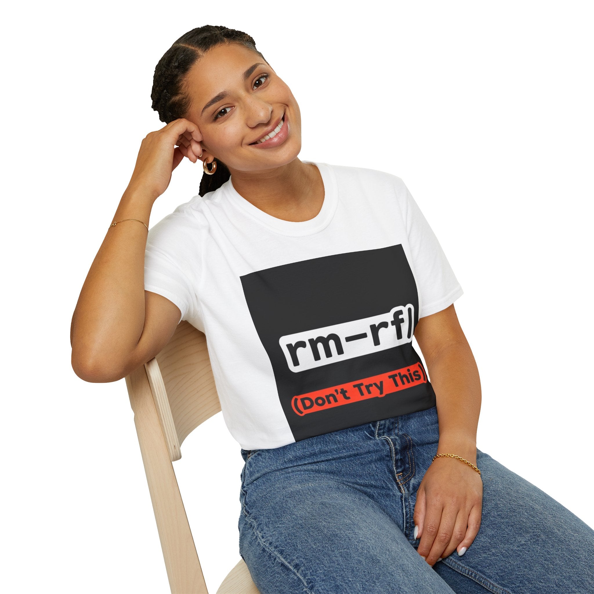 "rm -rf/ (Don't Try This)" Funny IT T-Shirt Hacker Tech Humor Command Tee
