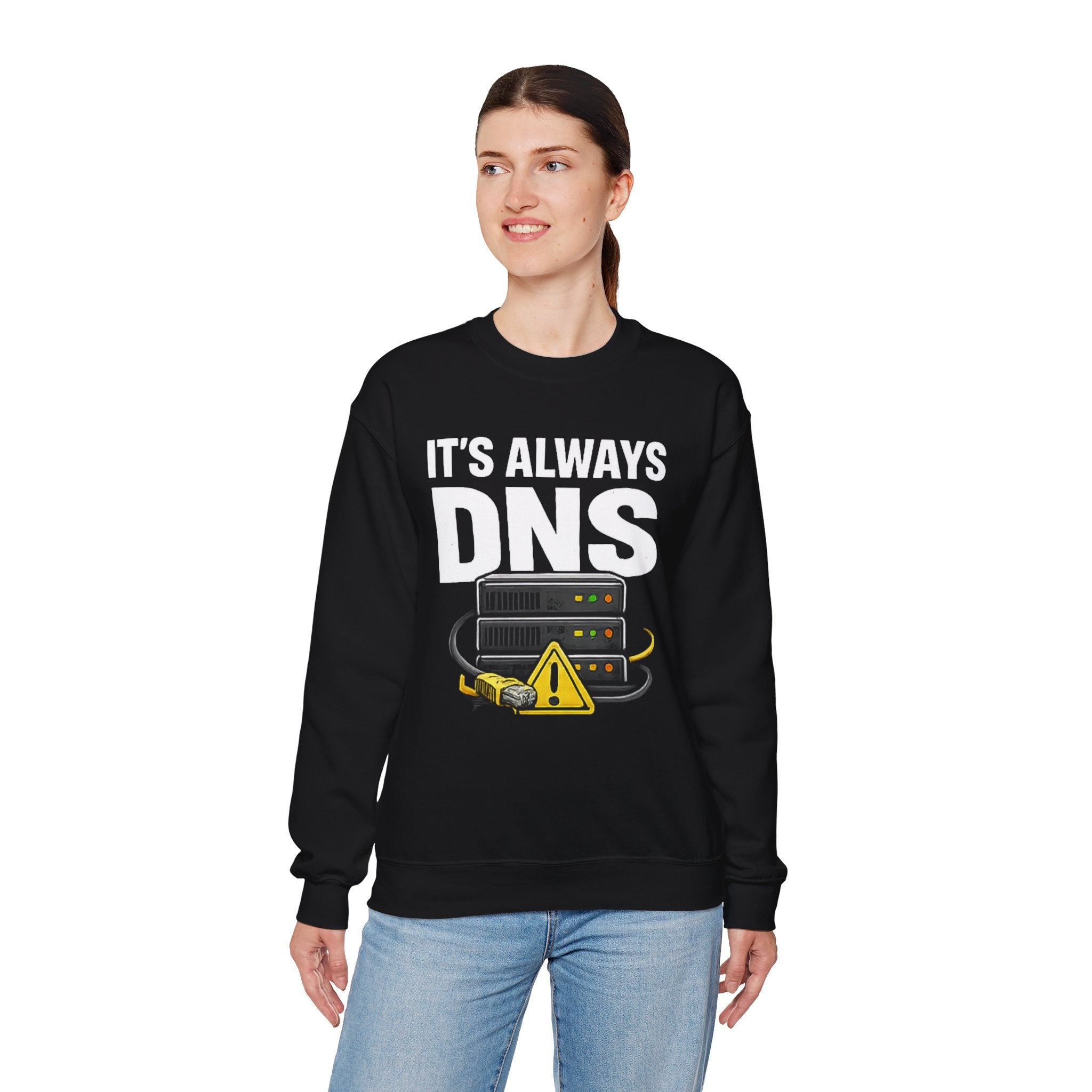 "Its Always DNS" Unisex Heavy Blend™ Crewneck Sweatshirt