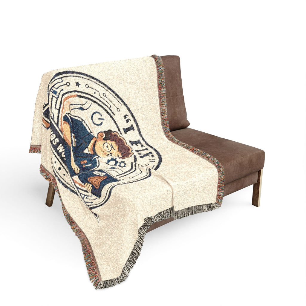 "I Fix: It Worked Before" Funny IT Tech Humor  Woven Throw Blanket