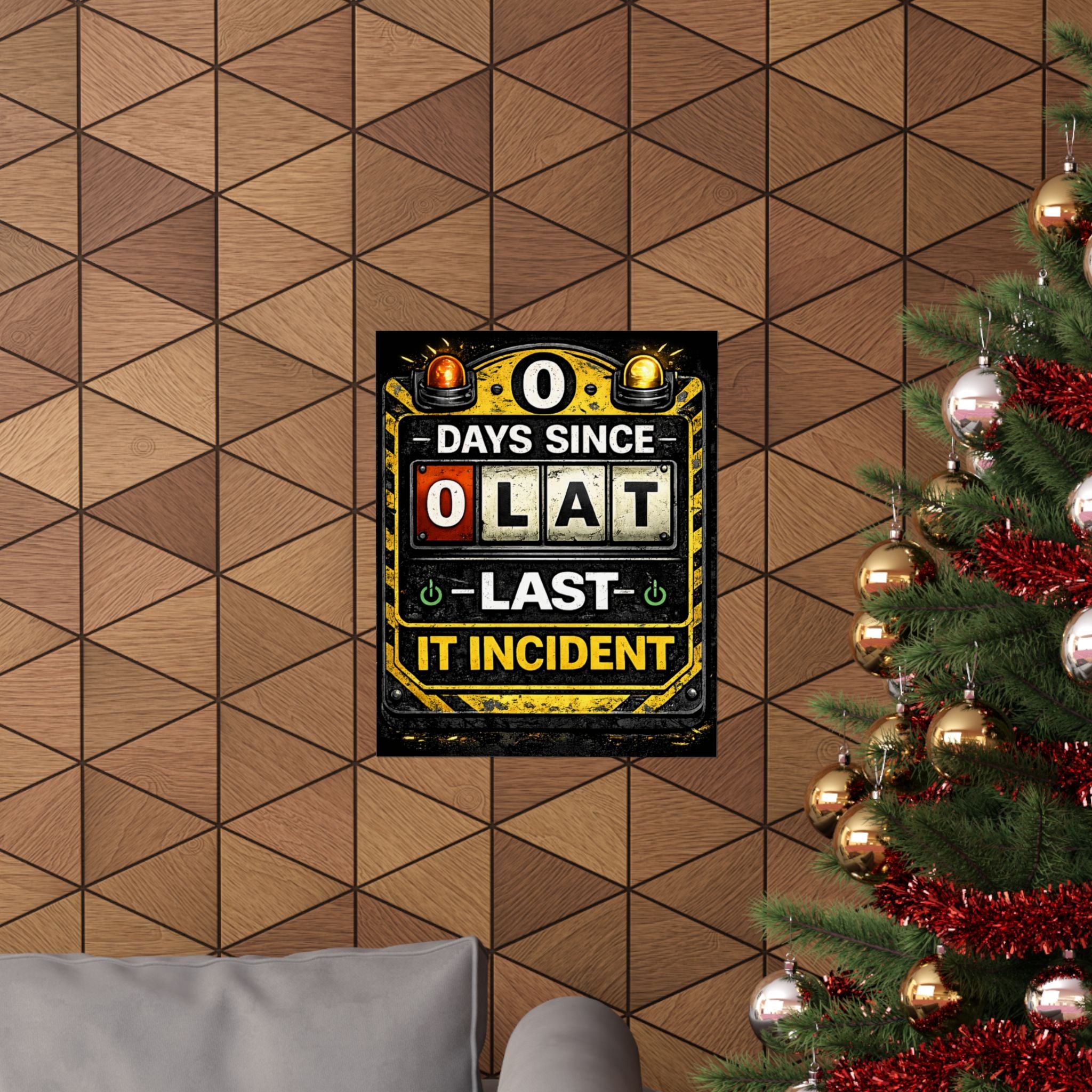 "0 Days Since Last IT Incident" Funny IT Tech Humor Matte Vertical Posters