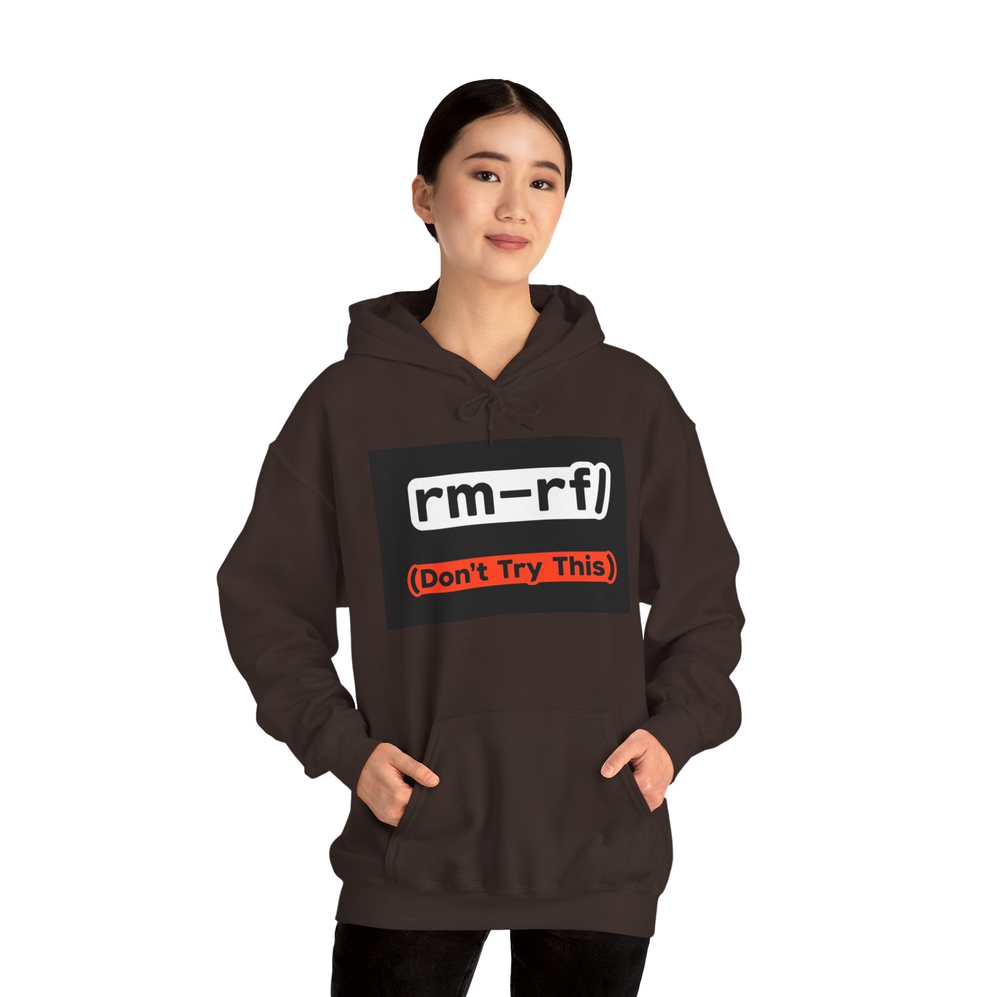 "rm–rf/ (Don't Try This)" — Funny Linux/Devops Command Hoodie