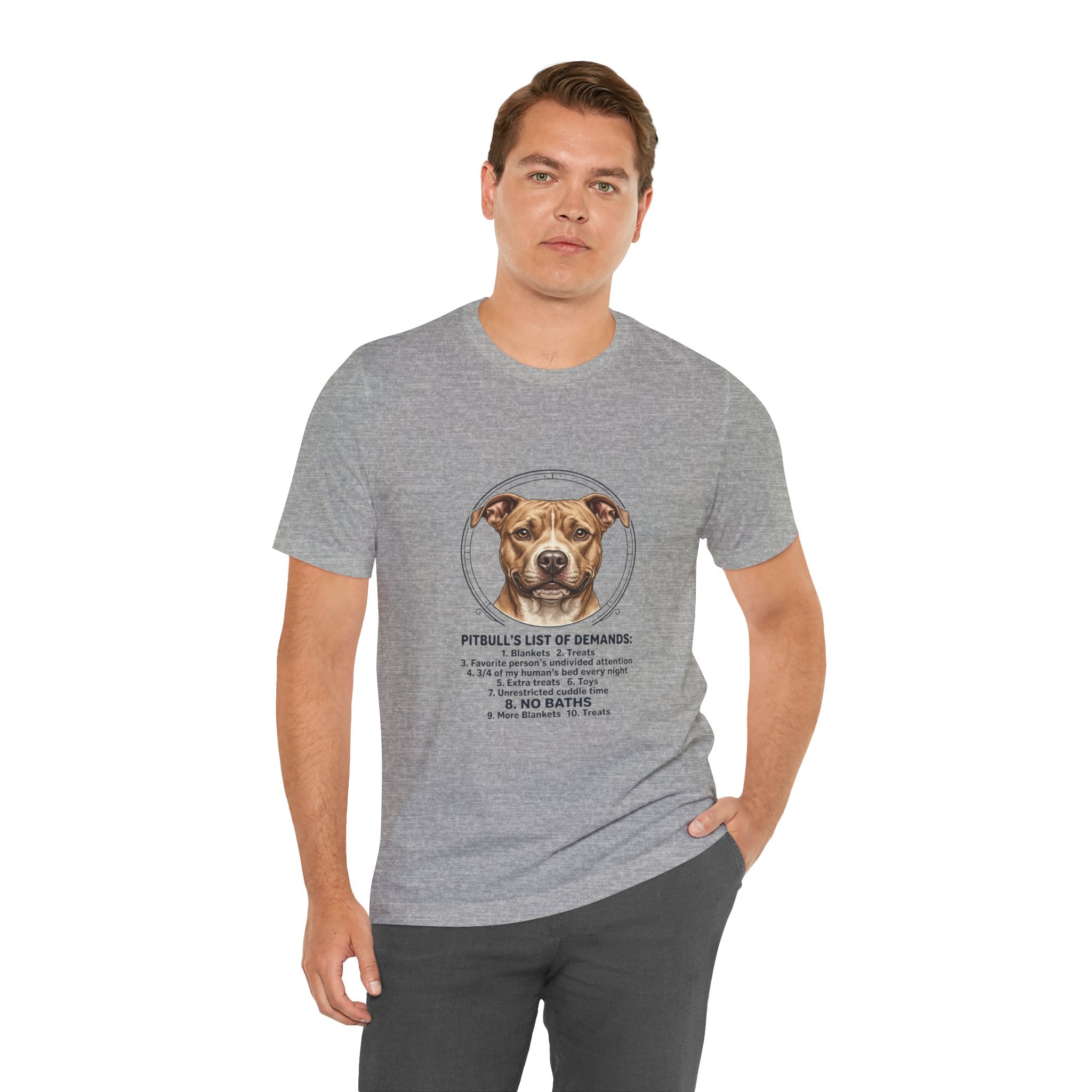 Pitbull Mom List of Demands T-Shirt | Dog Mom, Rescue Pride Tee