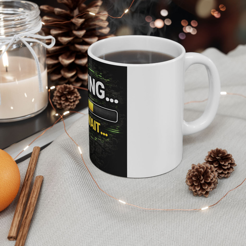 "Compiling... Please Wait" Geek Humor Ceramic Mug, (11oz, 15oz)