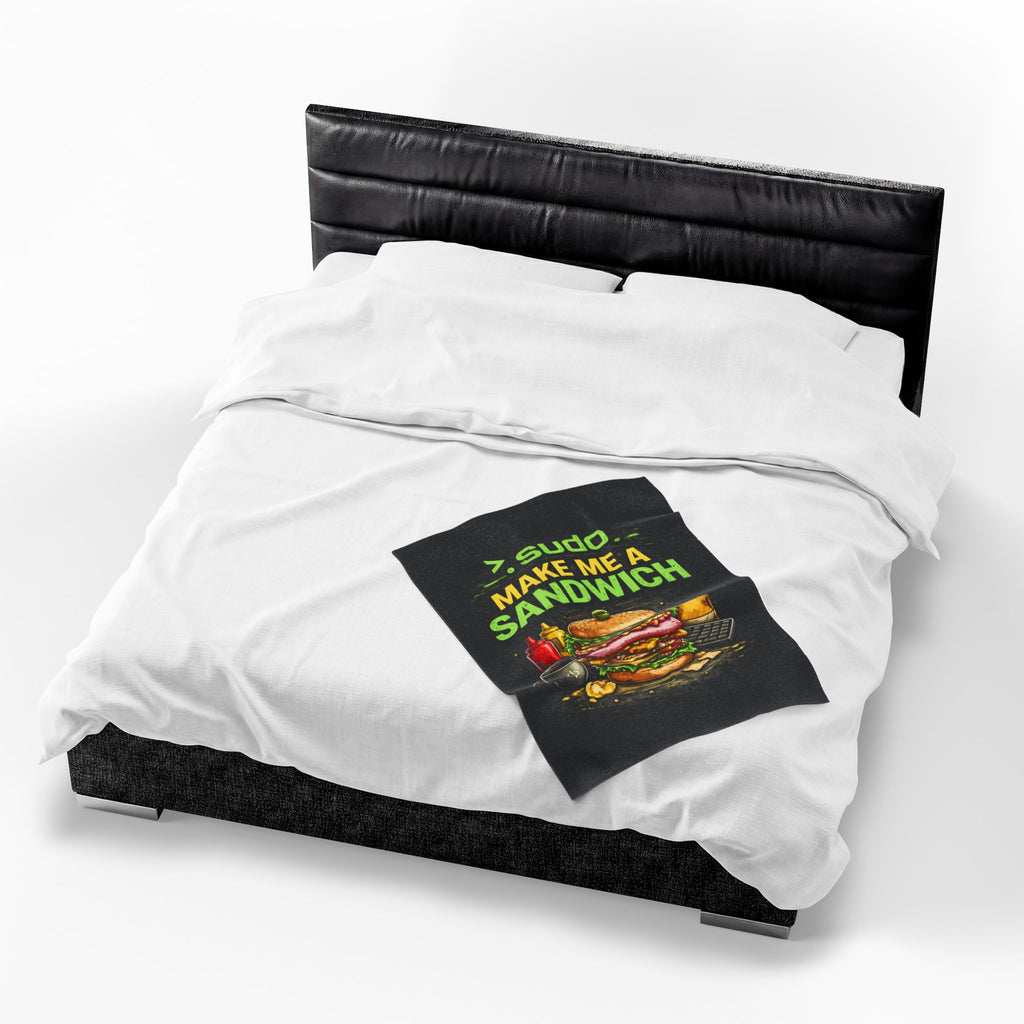 ">. Sudo Make Me a Sandwich" IT Humor Funny IT Velveteen Plush Blanket