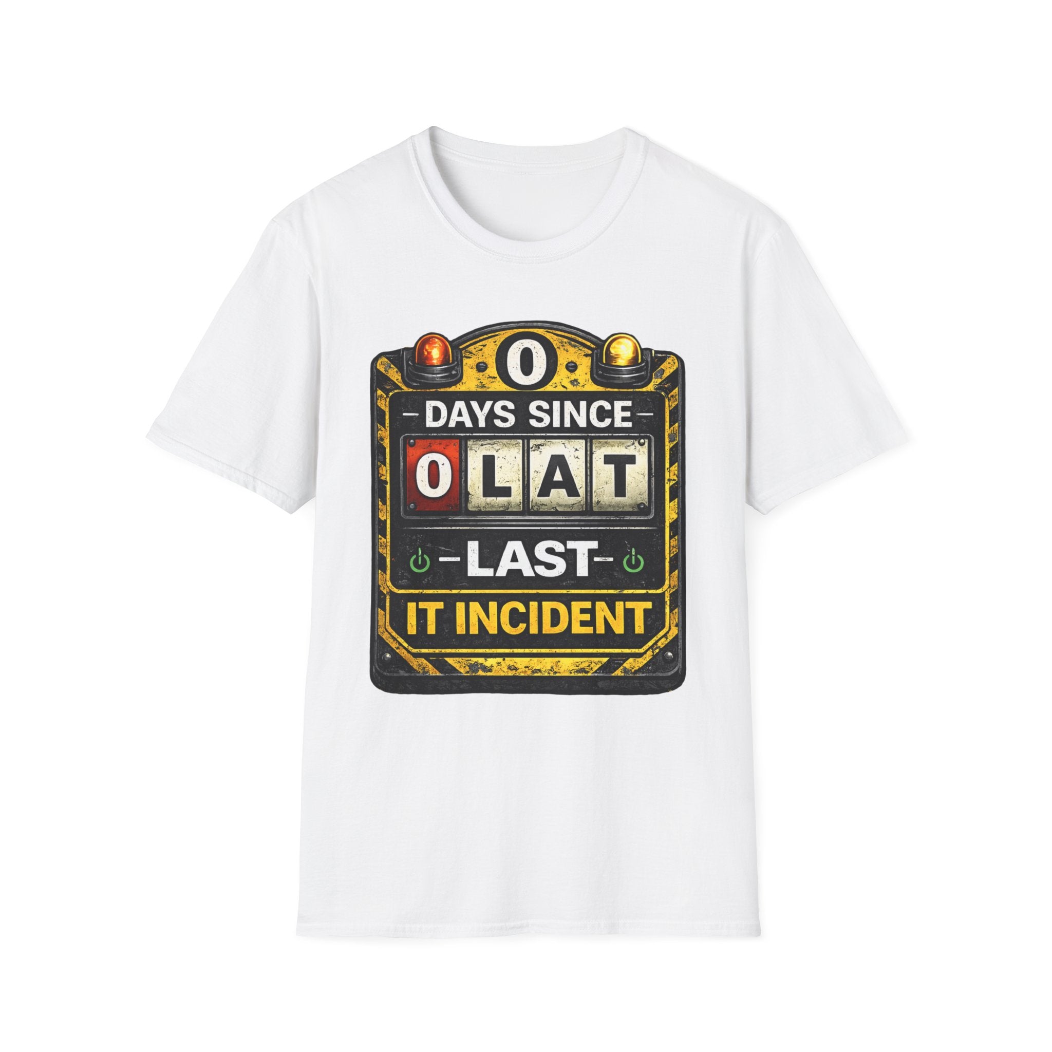 "0 Days Since Last IT Incident" Funny IT Tech Humor T-Shirt