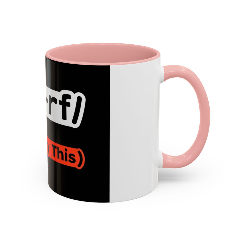 "rm -rf / (Don't Try This)" Funny IT Tech Humor Black Accent Ceramic Coffee Mug