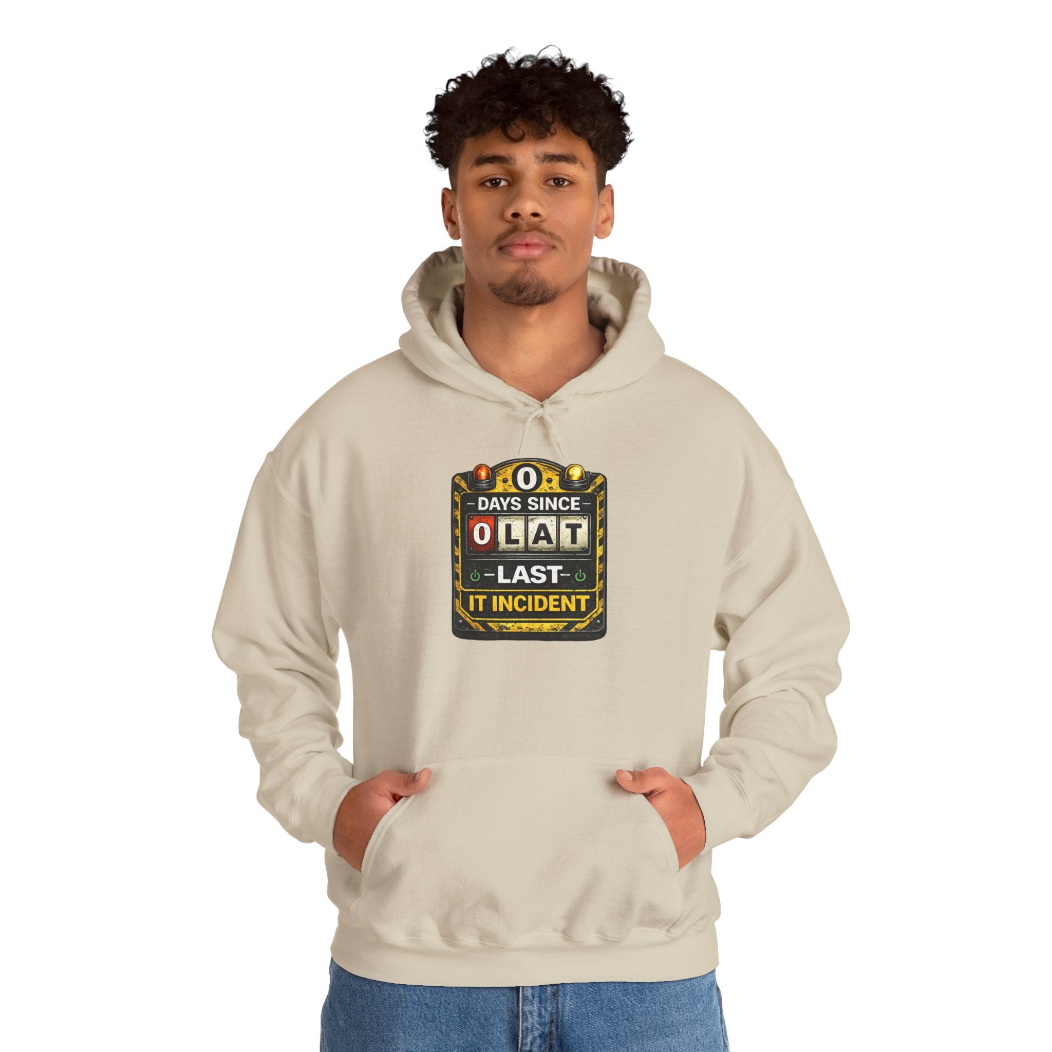 "0 Days Since Last IT Incident" Tech Humor Unisex Heavy Blend™ Hoodie