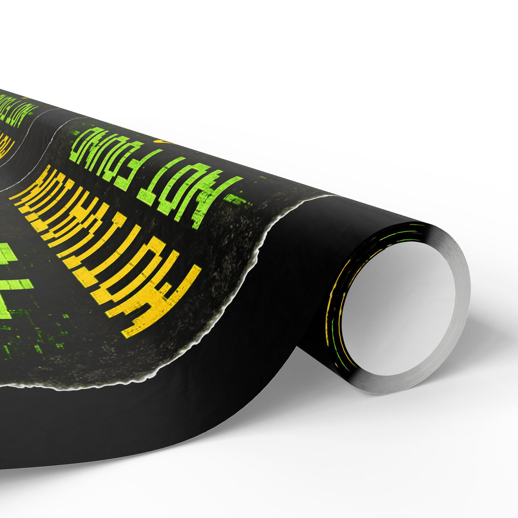 "404 Motivation Not Found" IT Tech Humor Error Pattern Gift Wrap Funny IT Wrapping Paper