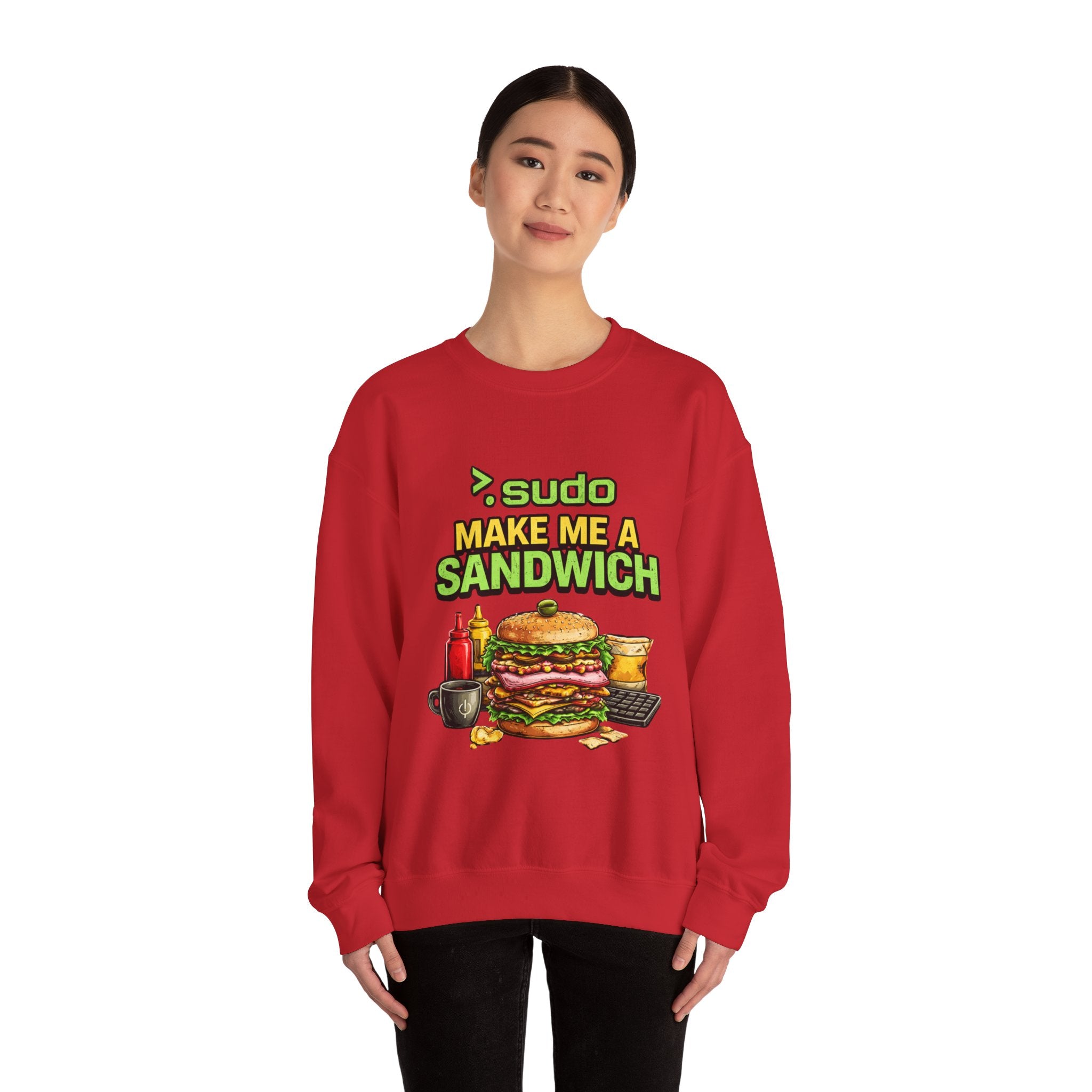 Sweatshirt — ">sudo Make Me a Sandwich" Funny Linux Programmer Crewneck