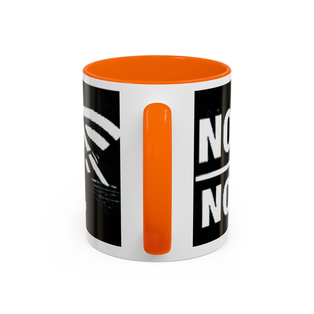 "No Signal No Problem" IT Humor Accent Coffee Mug (11, 15oz)
