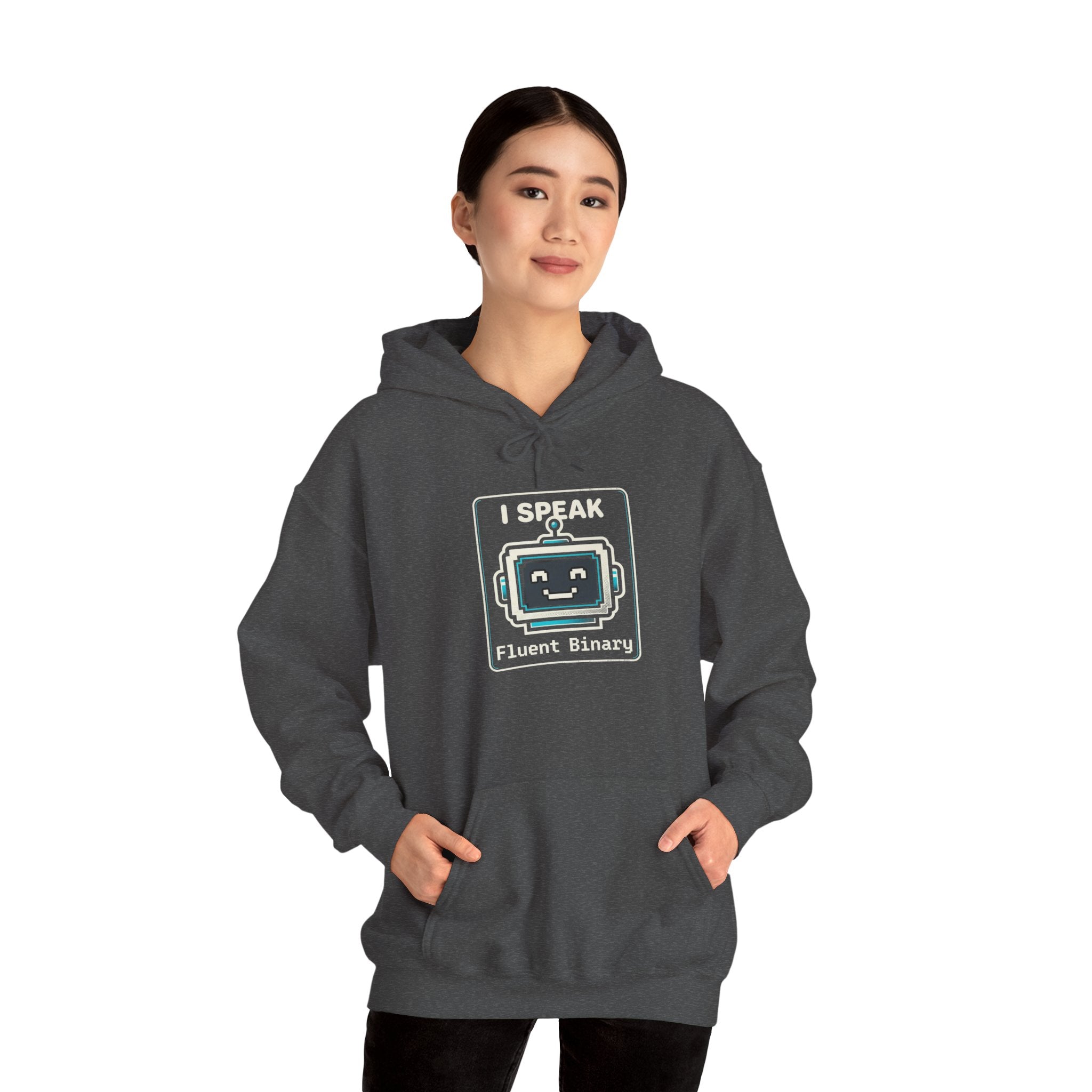 "I Speak Fluent Binary" Funny IT Programmer Humor Hoodie