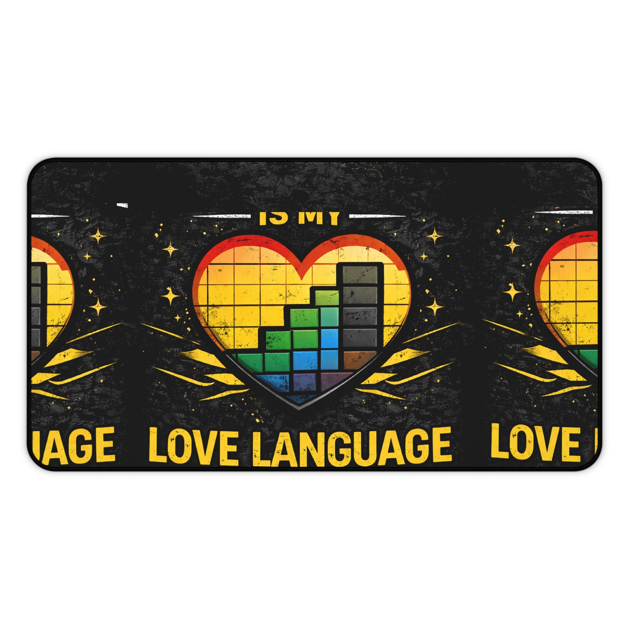 "Bandwidth Is My Love Language" Funny IT Desk Mat — Gamer/Tech Humor Mouse Pad Design