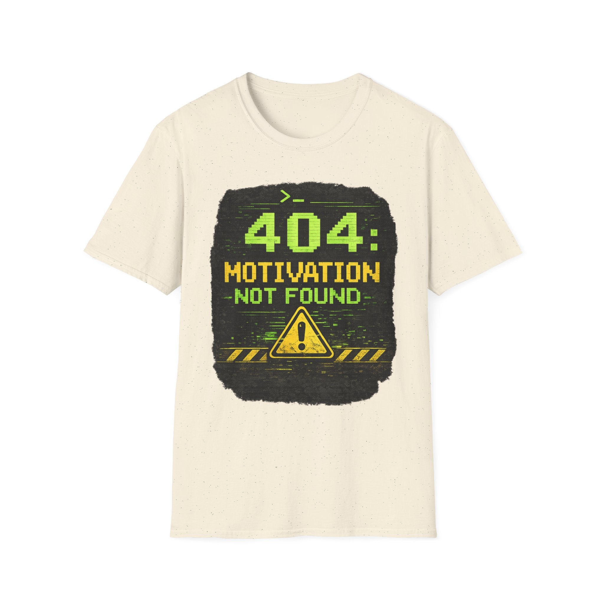 "404: Motivation Not Found" Funny IT Graphic Tee- Tech Humor T-Shirt