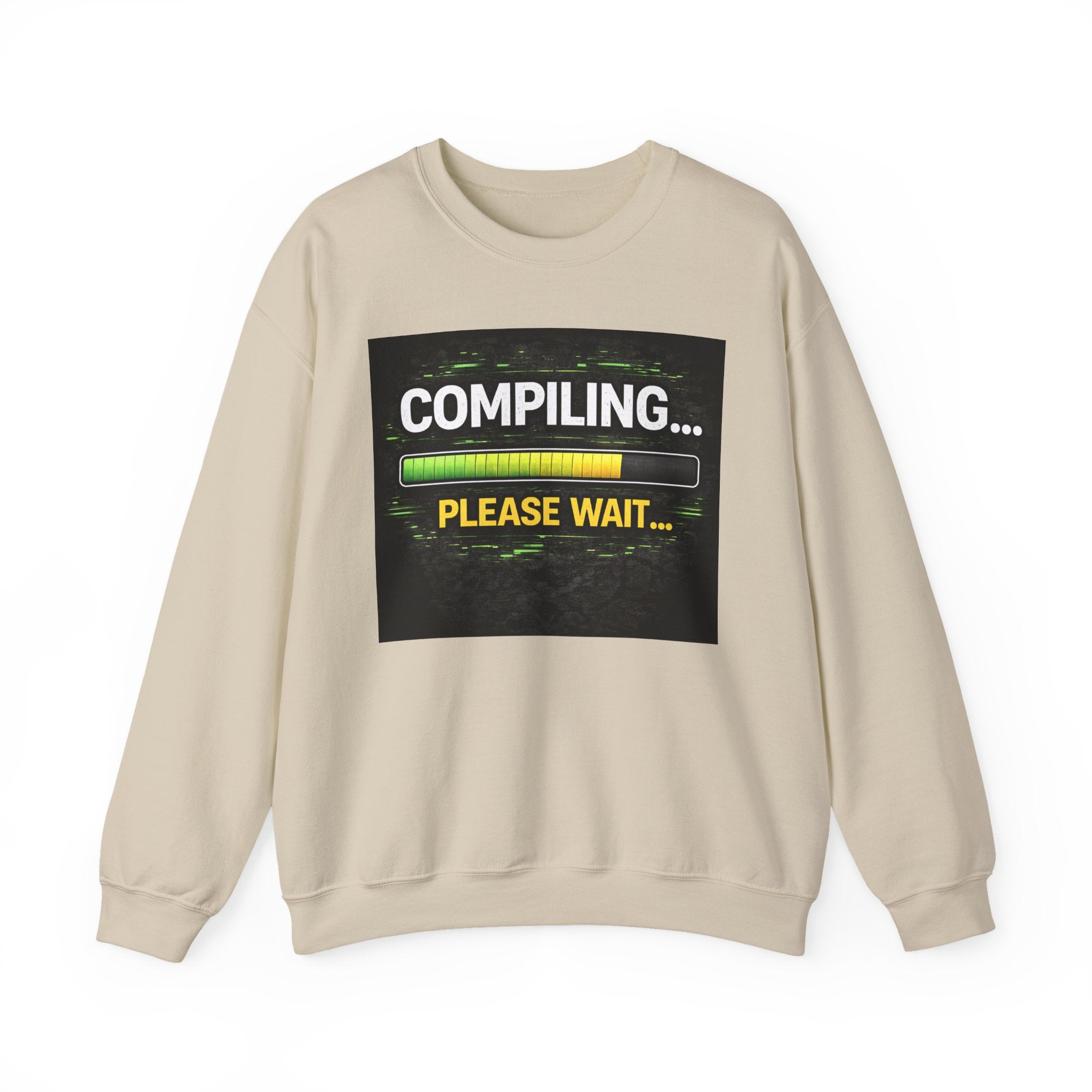 "Compiling... Please Wait" Tech Humor Crewneck Sweatshirt