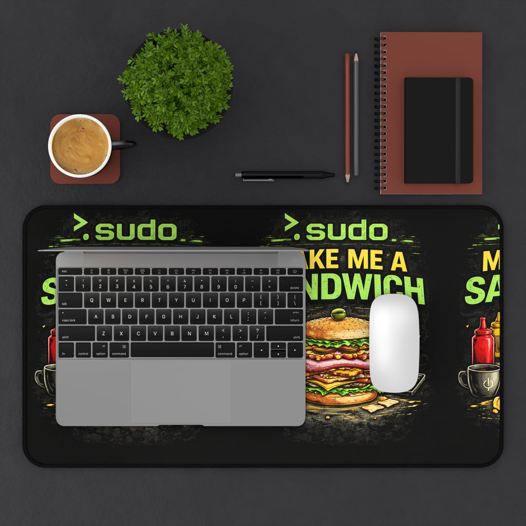 ">. sudo make me a sandwich" Funny IT Mouse Pad Programmer Gaming Tech Humor Desk Mat