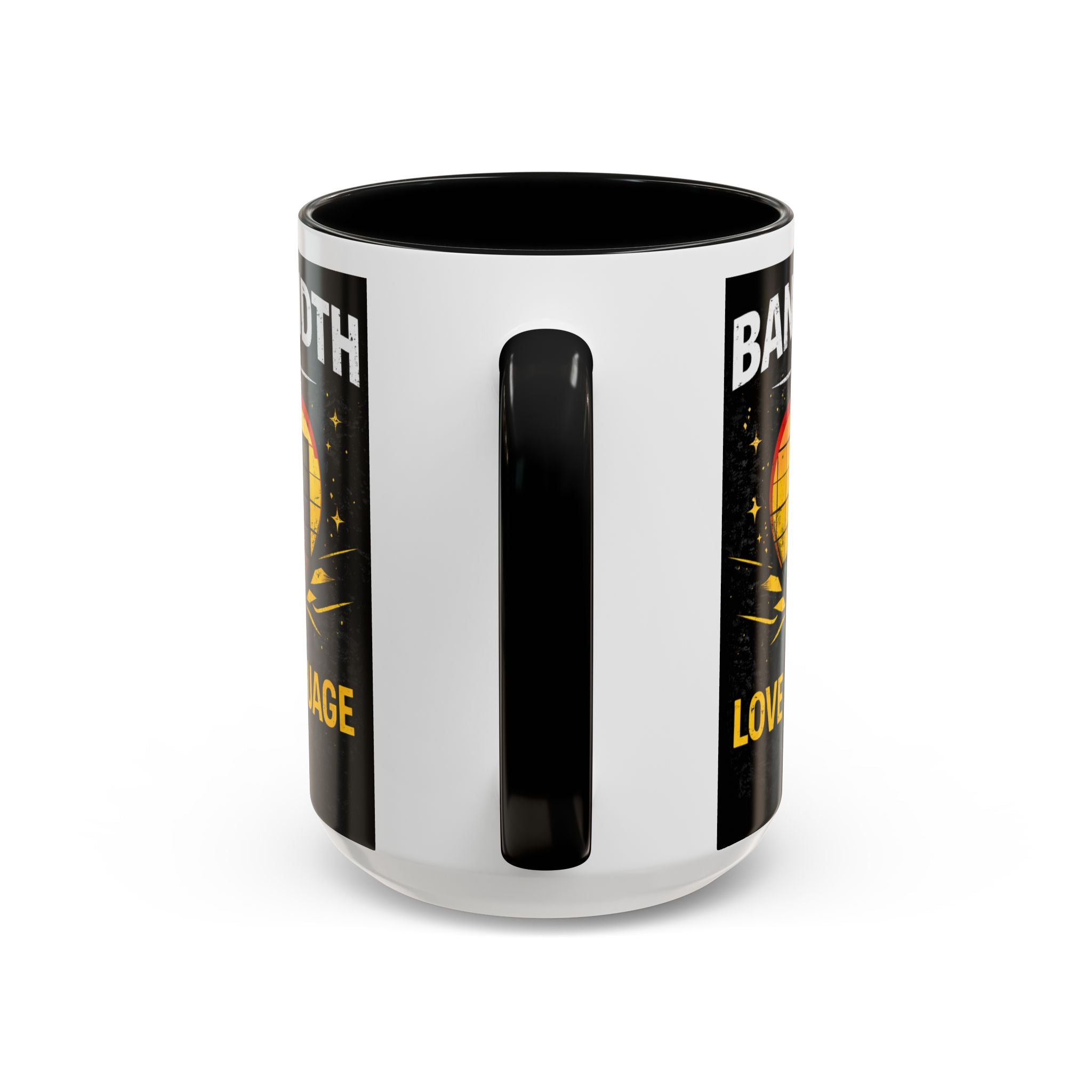 "Bandwidth is my Love Language" IT Humor Accent Coffee Mug (11, 15oz)