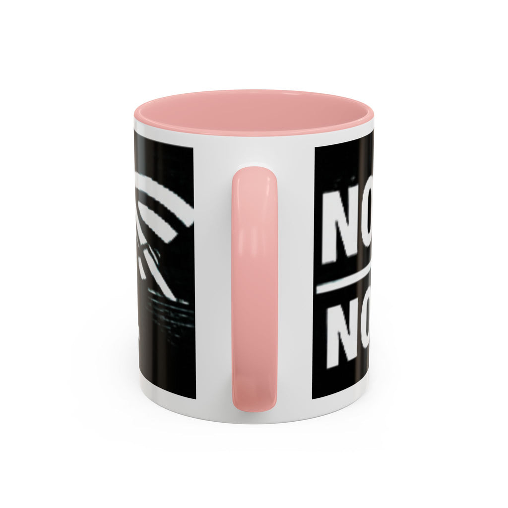 "No Signal No Problem" IT Humor Accent Coffee Mug (11, 15oz)