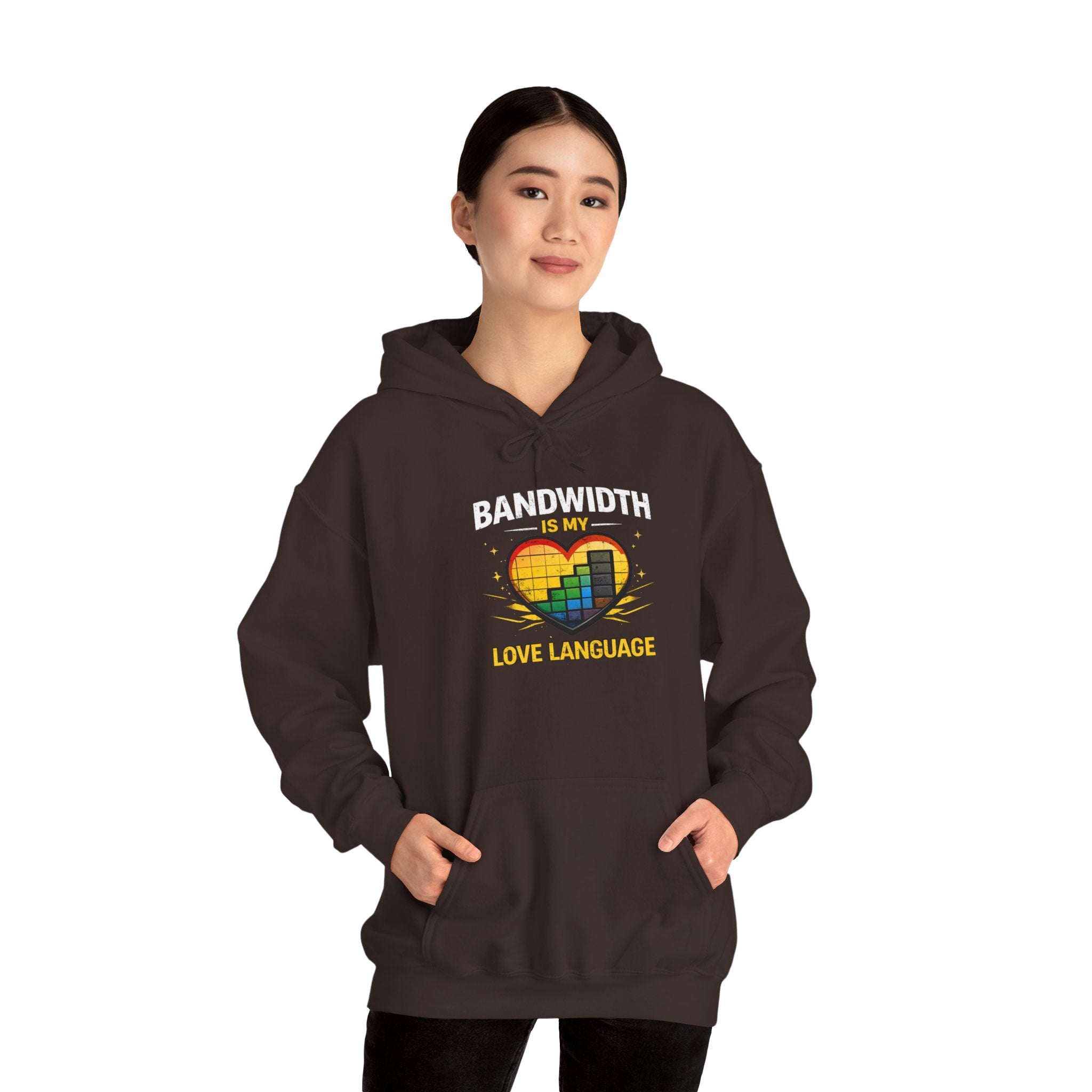 "Bandwidth is my Love Language" Tech Humor Unisex Heavy Blend™ Hoodie