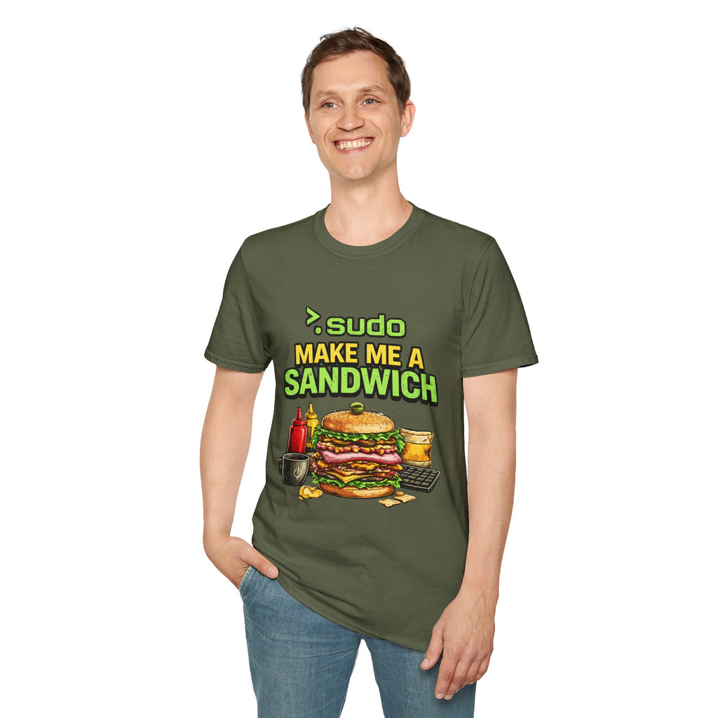 ">. Sudo Make Me a Sandwich" Funny IT T-Shirt — Programmer Tech Humor Tee