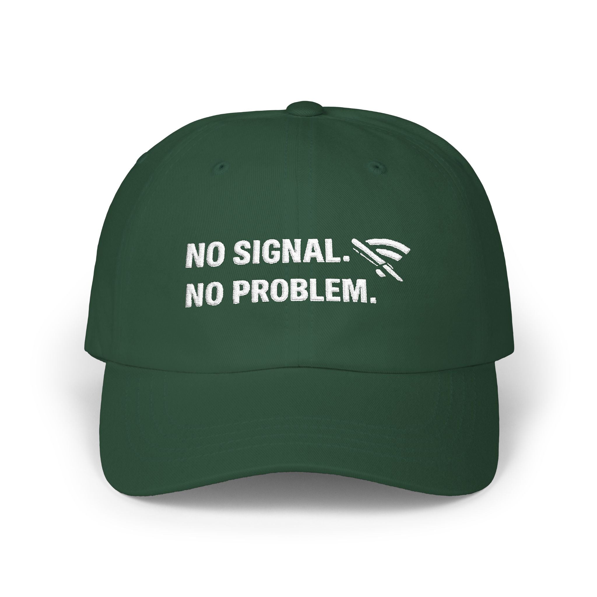 "No Signal No Problem" Tech Humor Funny IT Baseball Hat/Cap