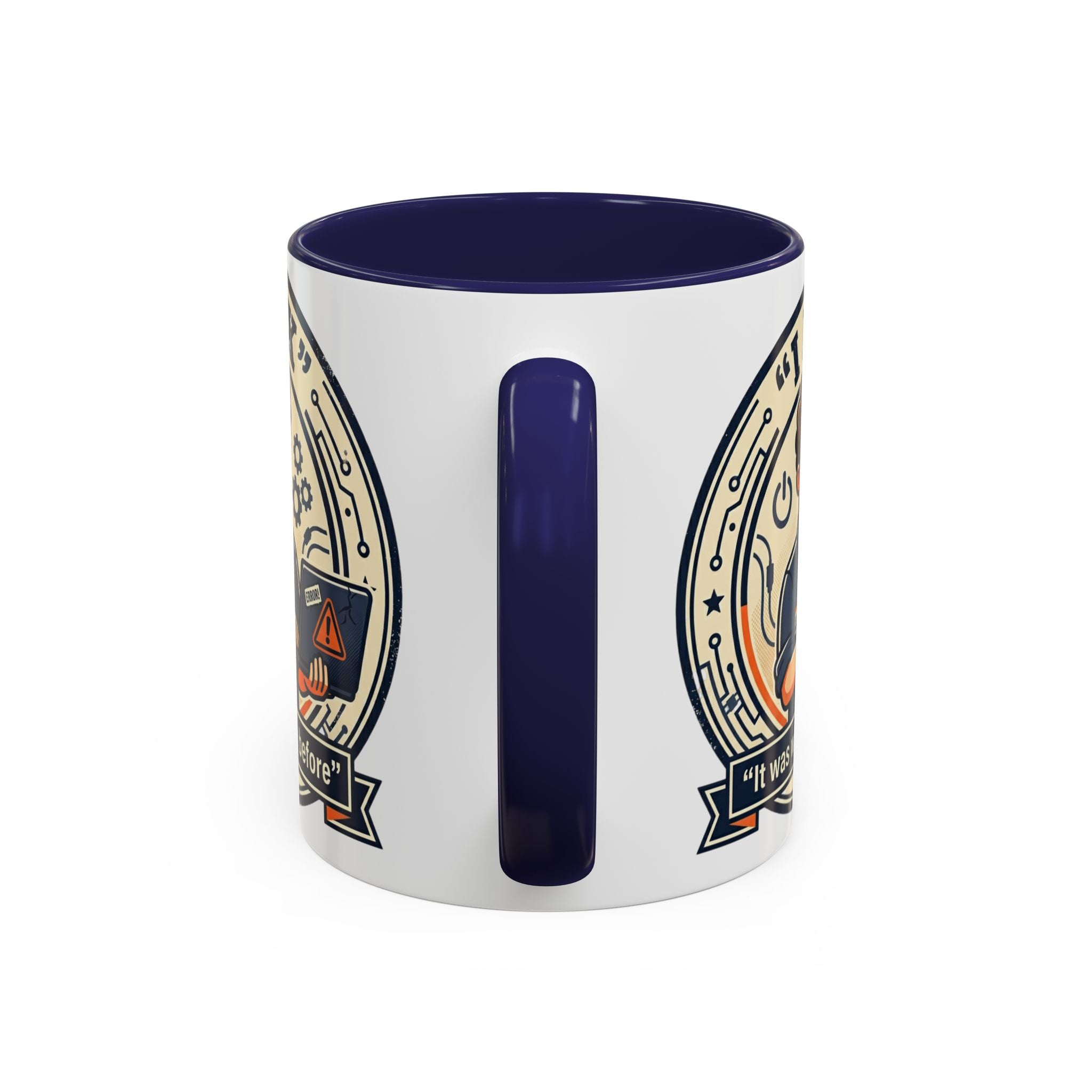 "I Fix: It Was Working Before" IT Humor Accent Coffee Mug (11, 15oz)