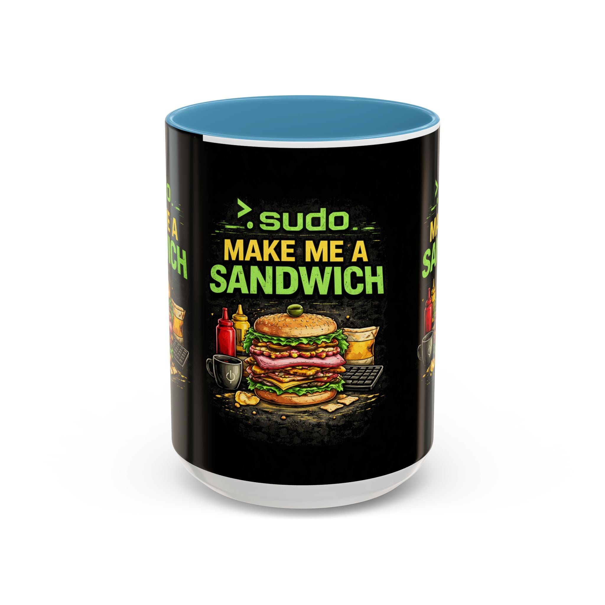 ">. Sudo Make Me a Sandwich" IT Humor Accent Coffee Mug (11, 15oz)