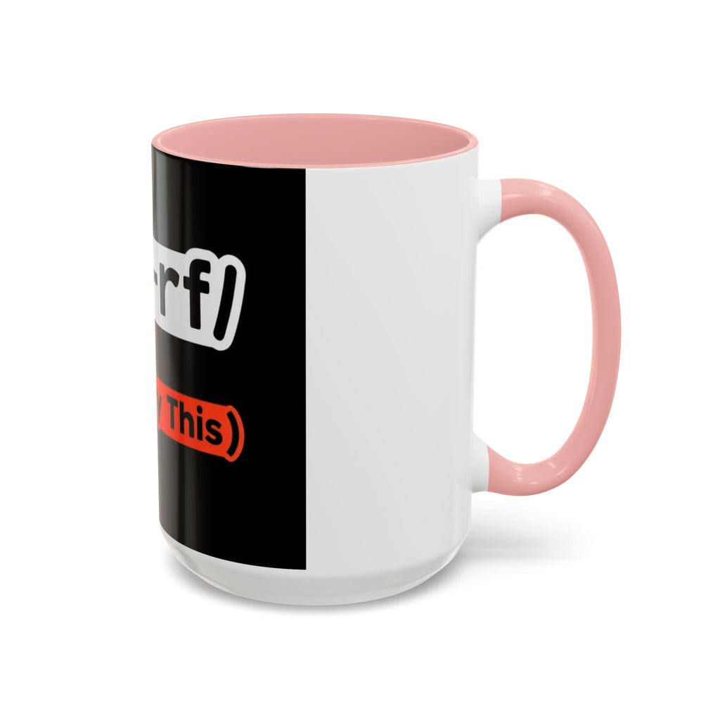 "rm -rf / (Don't Try This)" Funny IT Tech Humor Black Accent Ceramic Coffee Mug