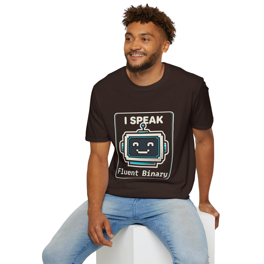 "I Speak Fluent Binary" Funny IT Programmer Tech Humor Graphic Tee