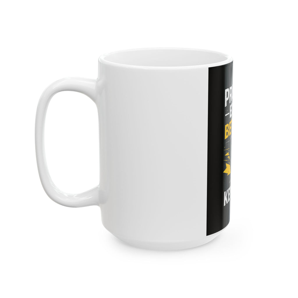 "Problem Exists Between Chair and Keyboard" Tech Humor Ceramic Mug – Funny Office/Programmer Coffee Cup