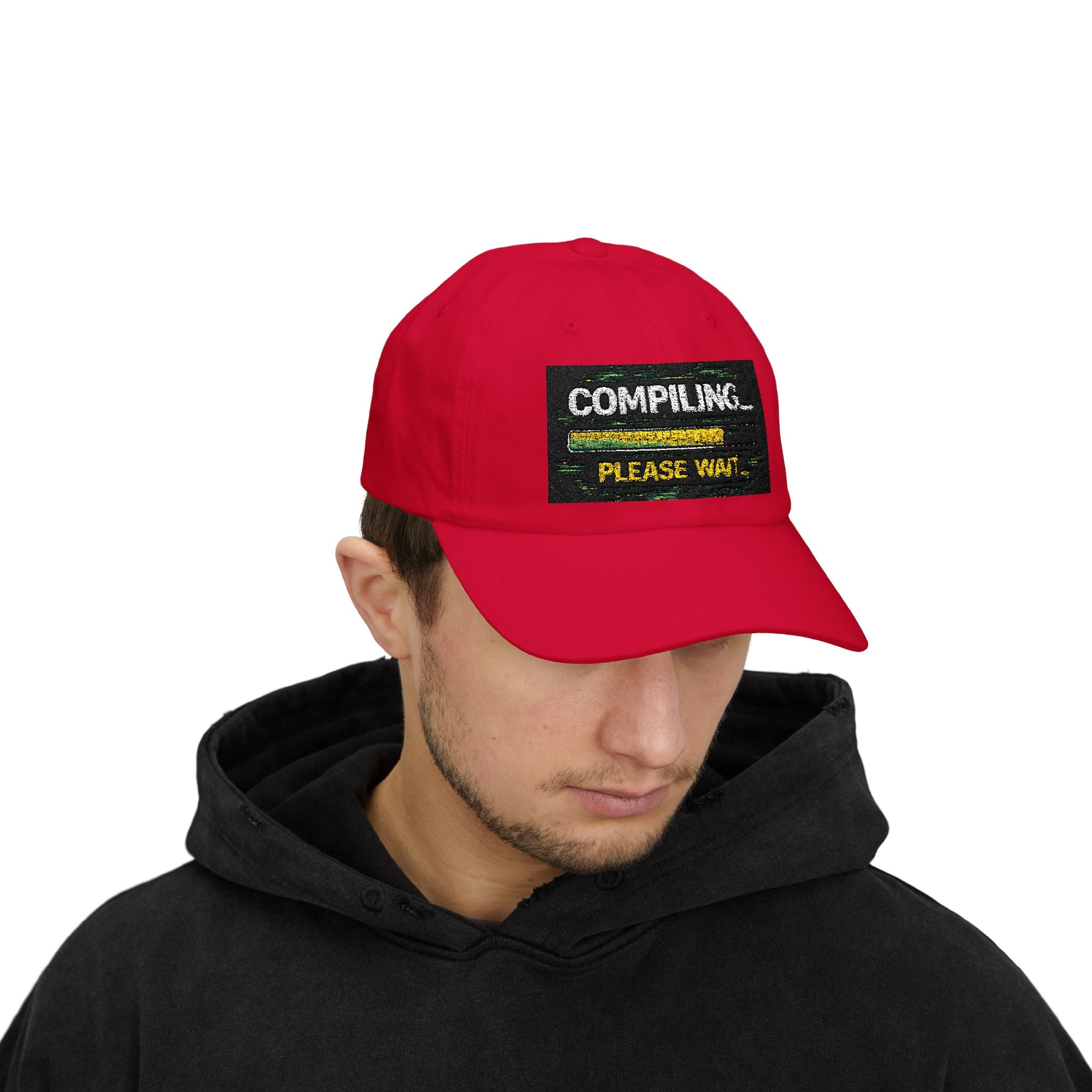 "Compiling...Please Wait" Tech Humor Funny IT Baseball Hat/Cap