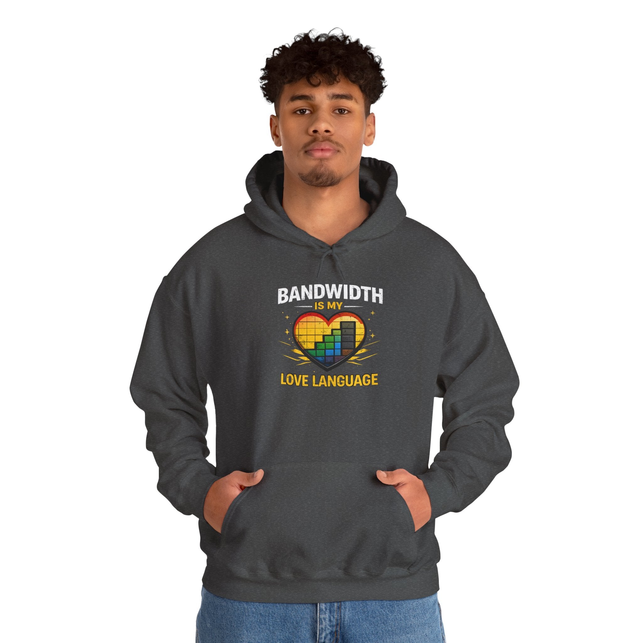 "Bandwidth is my Love Language" Tech Humor Unisex Heavy Blend™ Hoodie