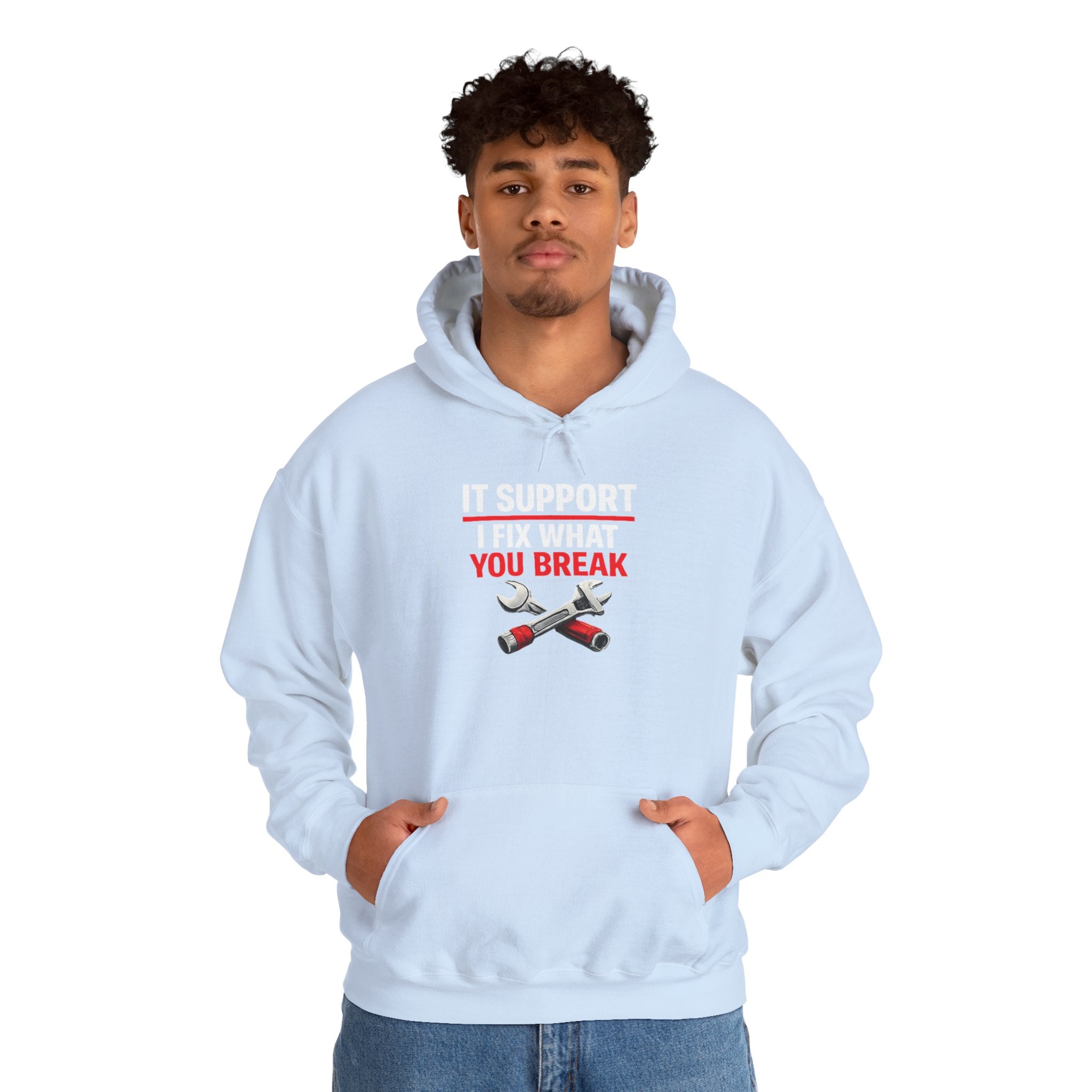 "IT Support: I Fix What You Break" IT Humor Unisex Heavy Blend™ Hoodie
