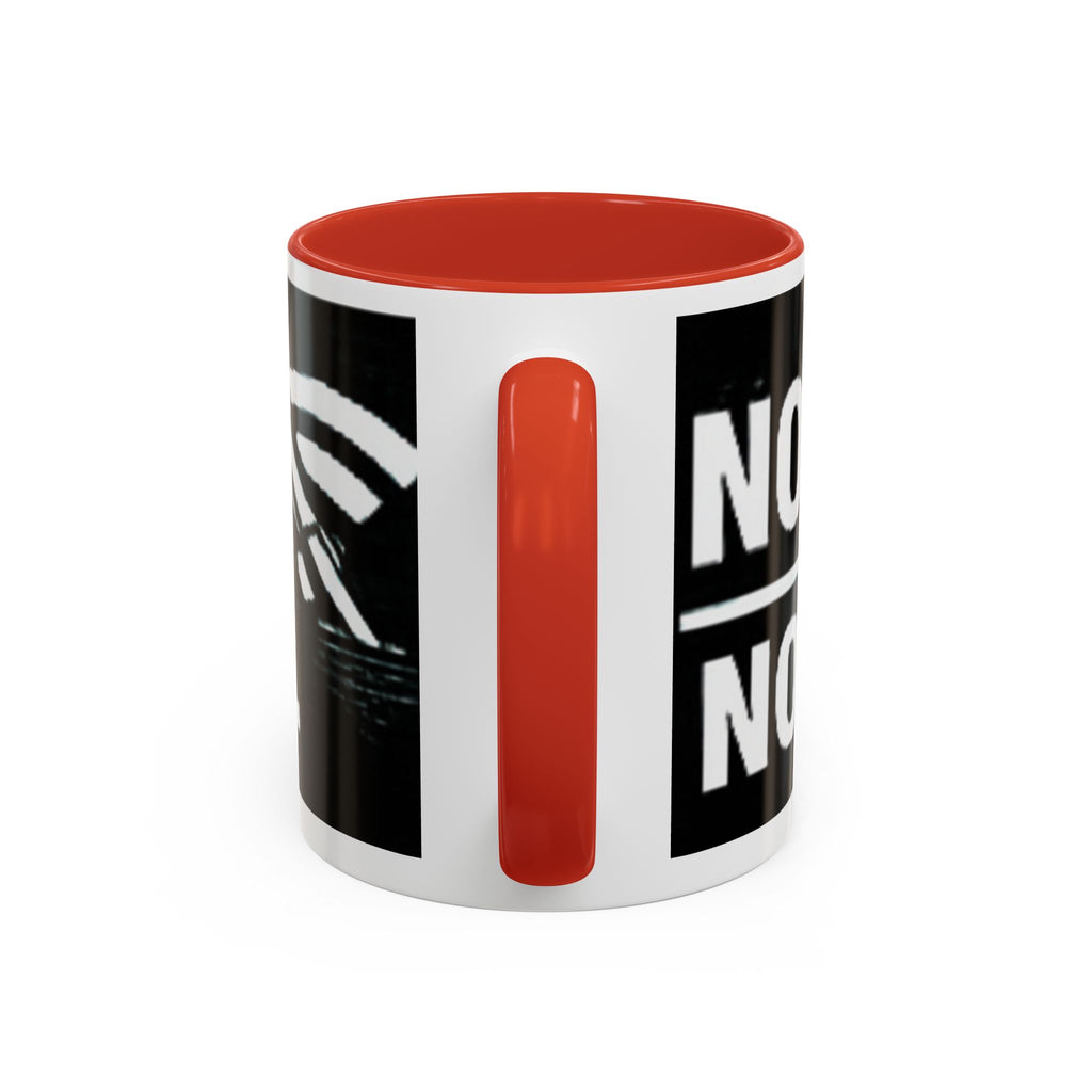 "No Signal No Problem" IT Humor Accent Coffee Mug (11, 15oz)