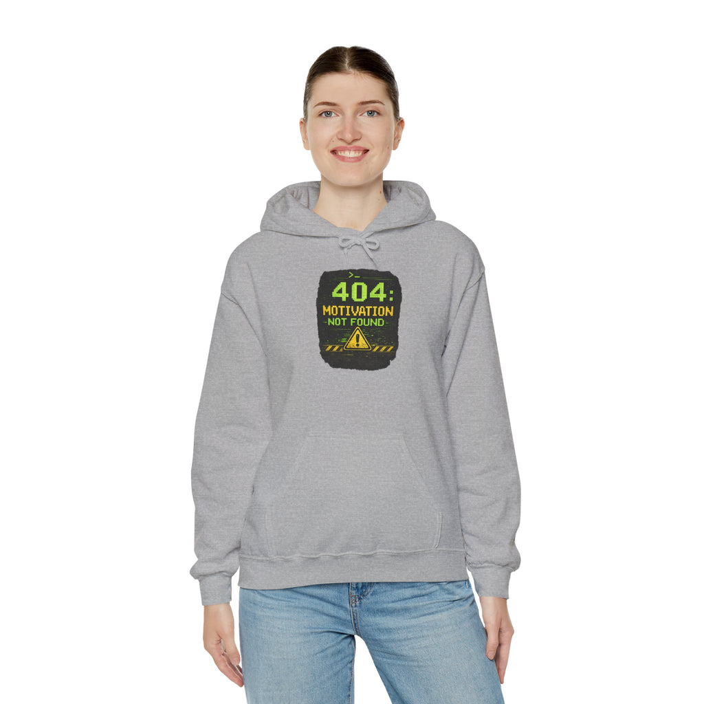 "Error 404 Motivation Not Found" IT Humor Unisex Heavy Blend™ Hoodie