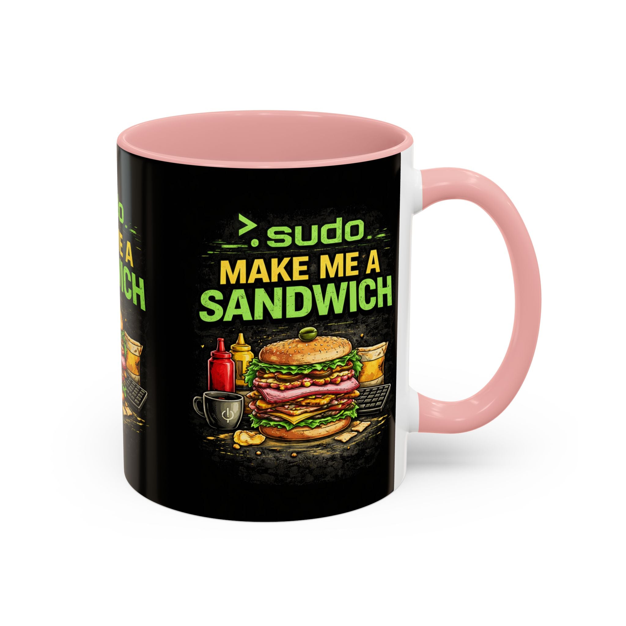 ">. Sudo Make Me a Sandwich" IT Humor Accent Coffee Mug (11, 15oz)